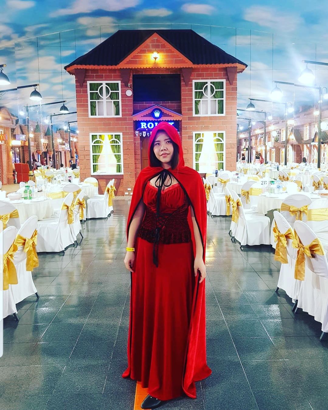 ชุดหนูน้อยหมวกแดง แบบยาว