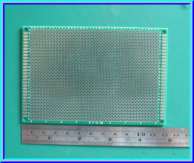 1x พีซีบีไข่ปลา 8x12 ซม. แบบ 2 หน้า FR4 (Prototype PCB)
