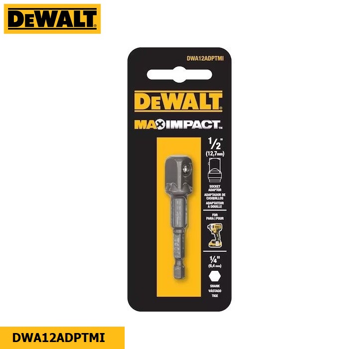 ก้านต่อลูกบล๊อก1/2 แกนHex 1/4 DEWALT DWA12ADPTMI