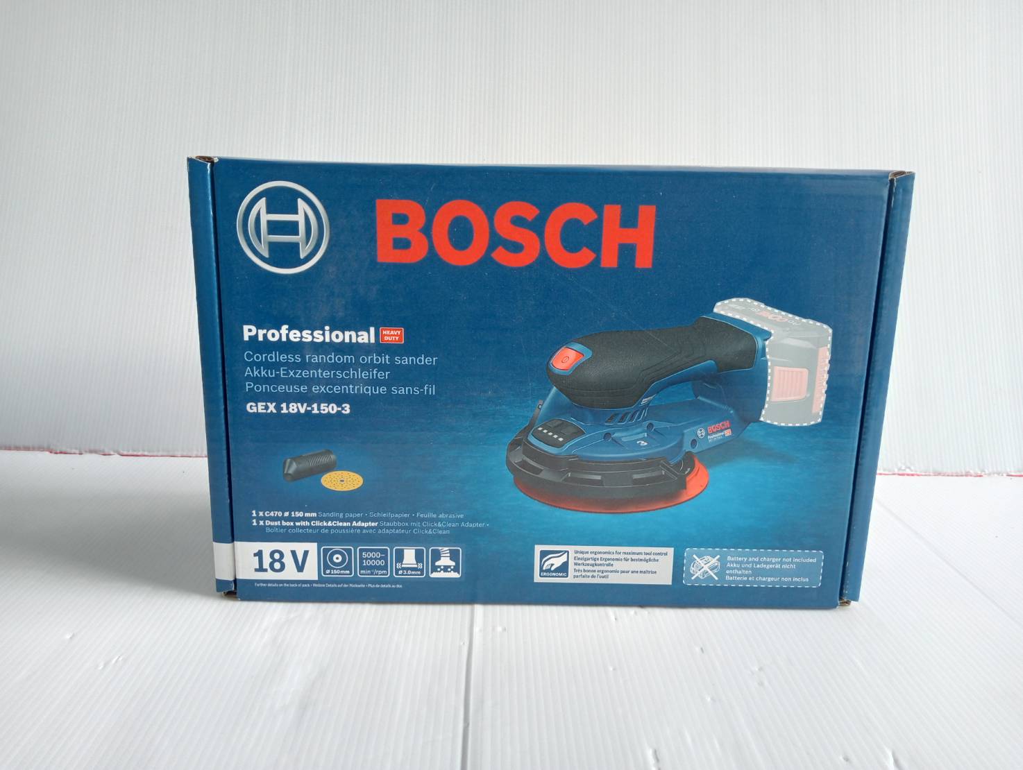 ขัดกระดาษทรายกลม6" GEX18V-150-3 BOSCH SOLO