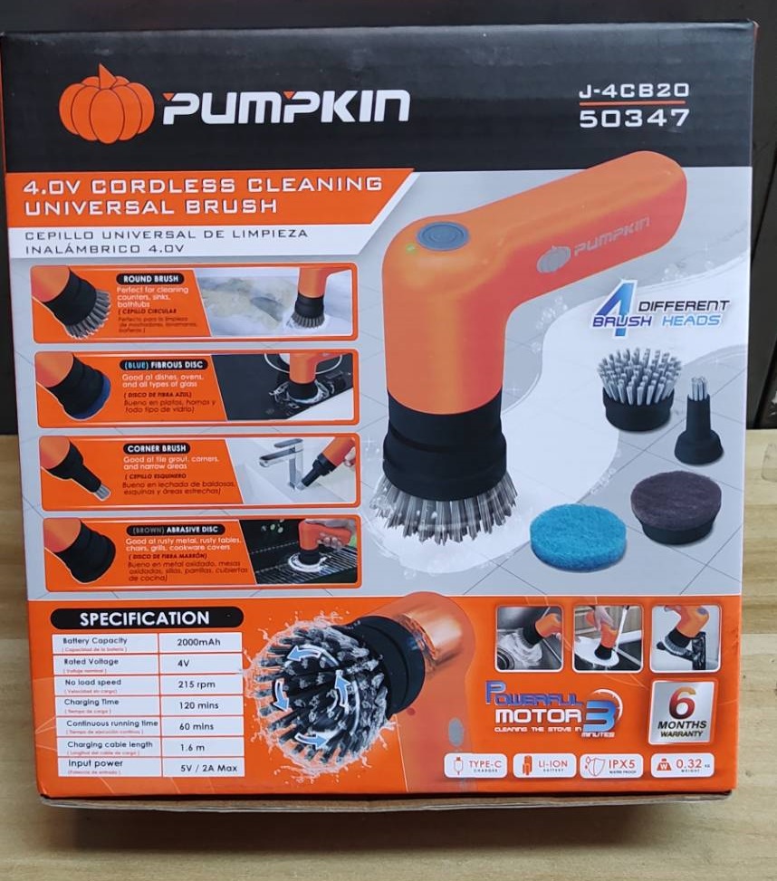 เครื่องขัดอเนกประสงค์ไร้สาย 4V J-4CB20 PUMPKIN #50347