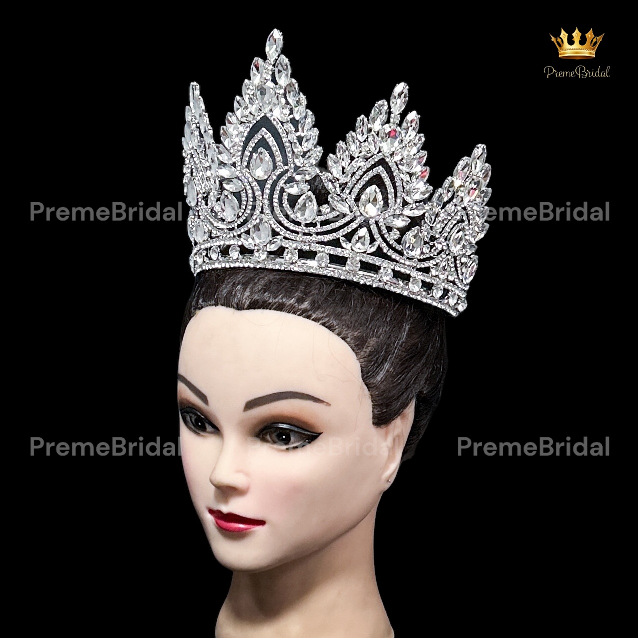 (พร้อมส่งจากไทย) มงกุฏ 129 ขนาดใหญ่ไซส์นางงาม งานสวย รุ่นฐานกลม ส่งด่วน ส่งจาก จ.อุบลราชธานี