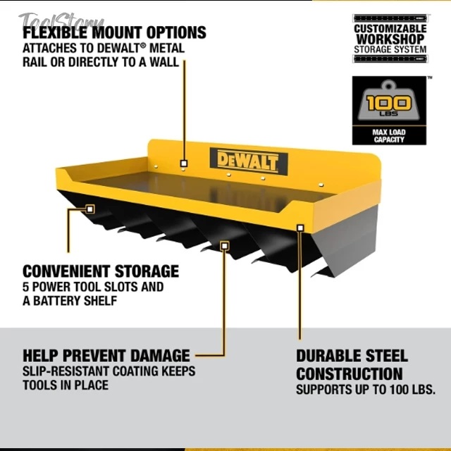 ชั้นวางติดผนัง DWST82822 DEWALT