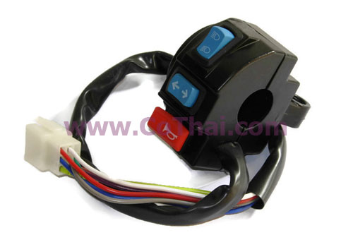 ชุดประกับสวิทช์ไฟสูงต่ำ+ไฟเลี้ยว+แตร ซ้าย รถมอเตอร์ไซค์ไฟฟ้า