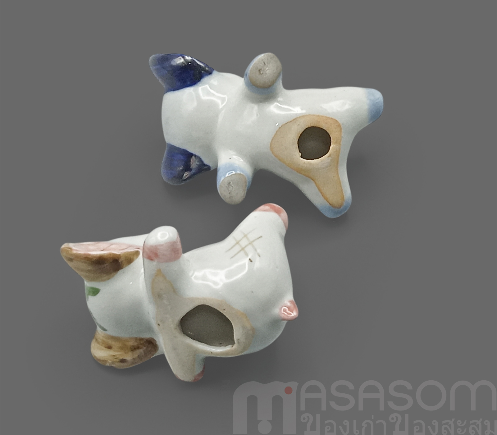 ช้างน้อยนั่งนอนเซรามิค