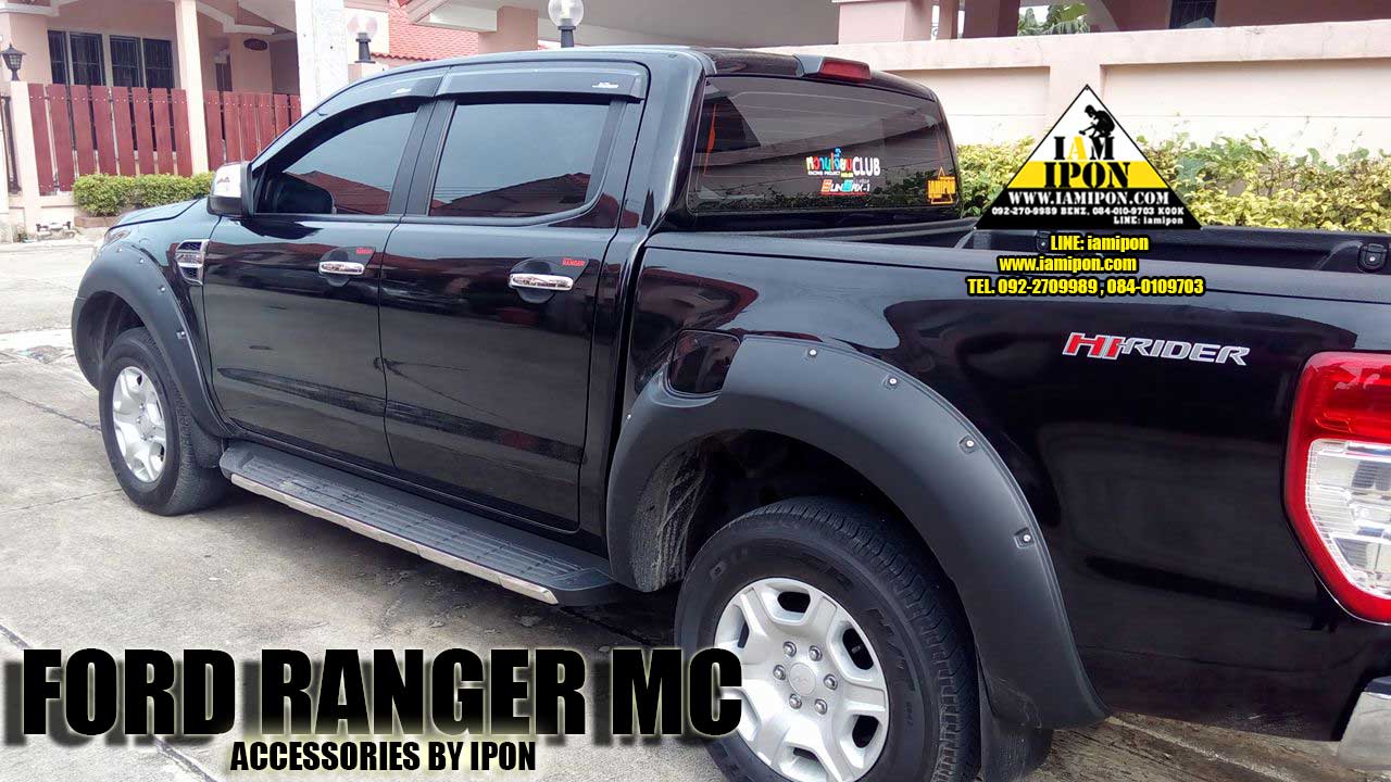 PLATE DOOR HANDLE COVER RED LOGO FORD RANGER T6-MC FLATBLACK เบ้ารองมือเปิดดำด้านโลโก้แดงฟอร์ดเรนเจอร์ T6-MC