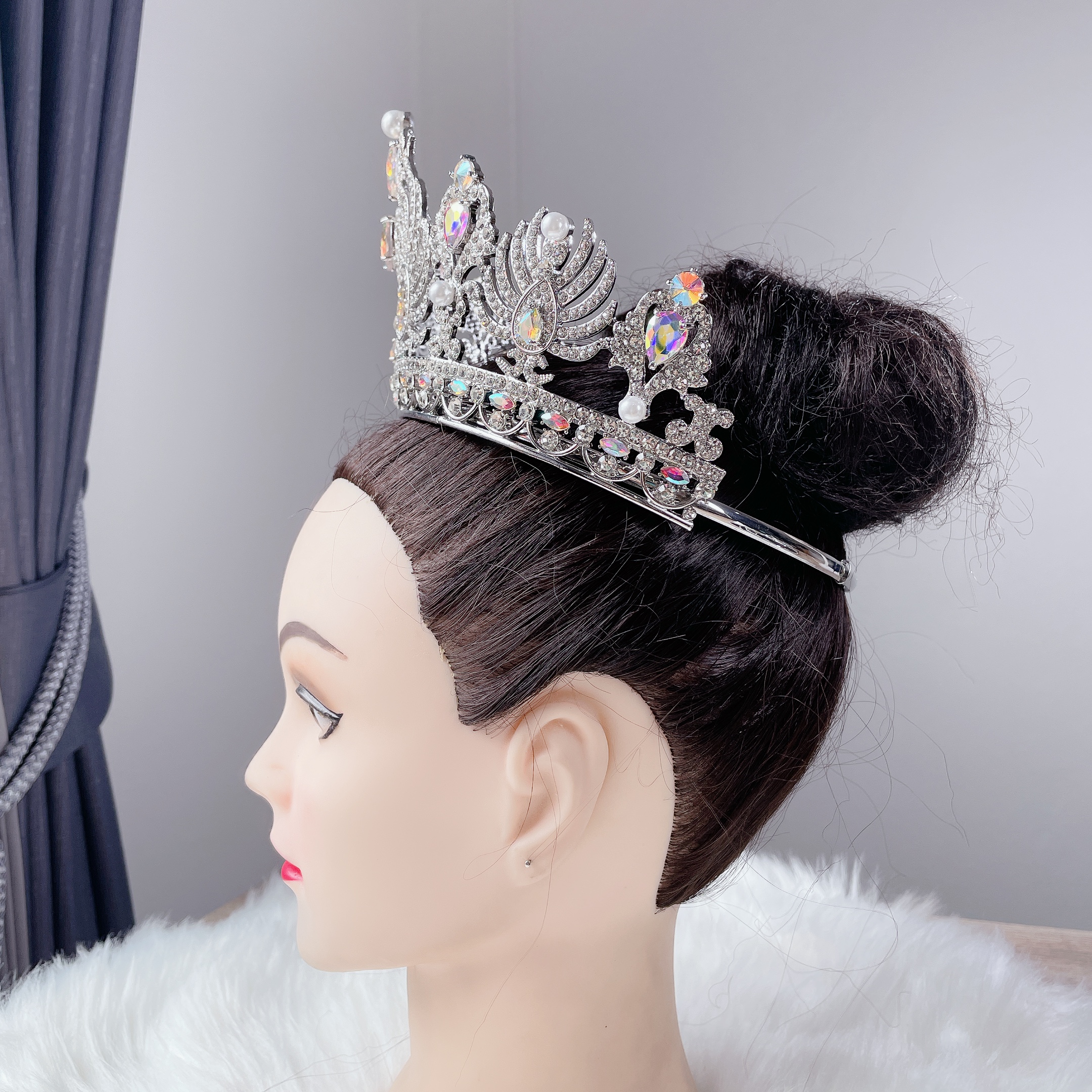 (พร้อมส่งจากไทย) มงกุฏ 093 สีรุ้ง มงกุฎนางงาม มงกุฎเพชร มงกุฎประกวด สินค้าพร้อมส่ง ไม่ต้องรอนาน งานพรีเมี่ยม