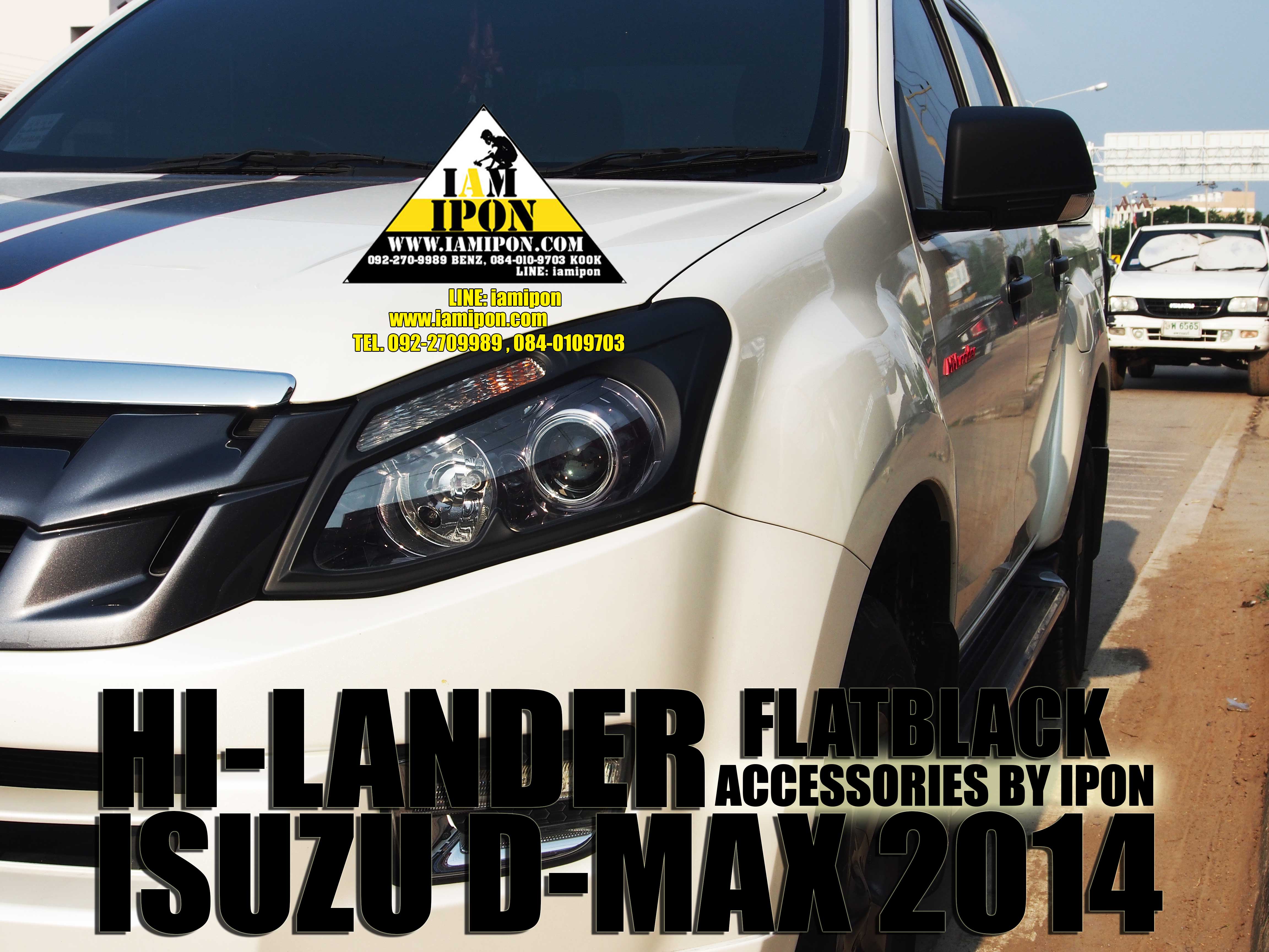 HEAD LAMP COVER ALL NEW D-MAX 2012 UP FLATBLACK ครอบไฟหน้าดำด้าน ALL NEW DMAX 2012 up