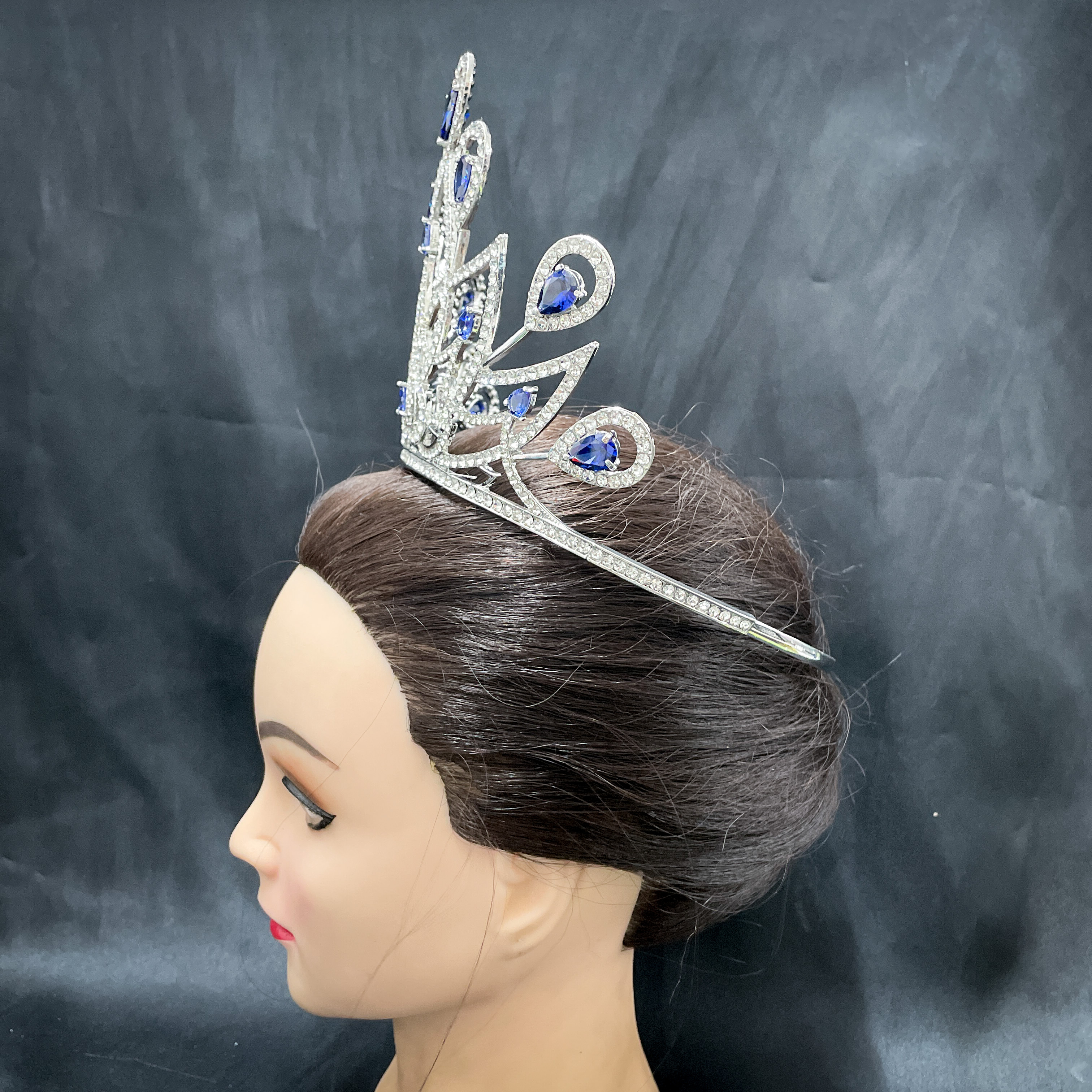 (พร้อมส่งจากไทย) มงกุฏ 094 สีน้ำเงิน มงกุฎนางงาม มงกุฎเพชร มงกุฎประกวด สินค้าพร้อมส่ง ไม่ต้องรอนาน งานพรีเมี่ยม สำเนา