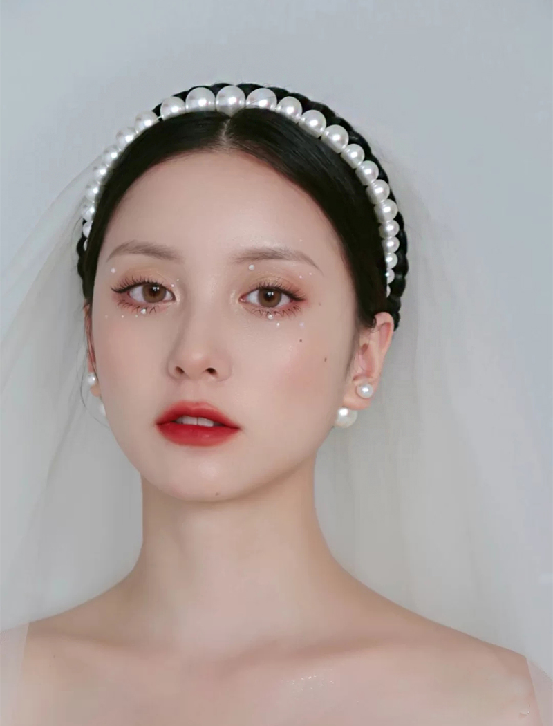 คาดผมไข่มุก 002 คาดผมพี่สาว คาดผมออกงานน่ารักๆ