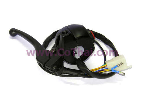 ชุดประกับสวิทช์เปิดปิดไฟหน้า+แตร+เบรค ขวา รุ่นสวิทช์กลม รถมอเตอร์ไซค์ไฟฟ้า