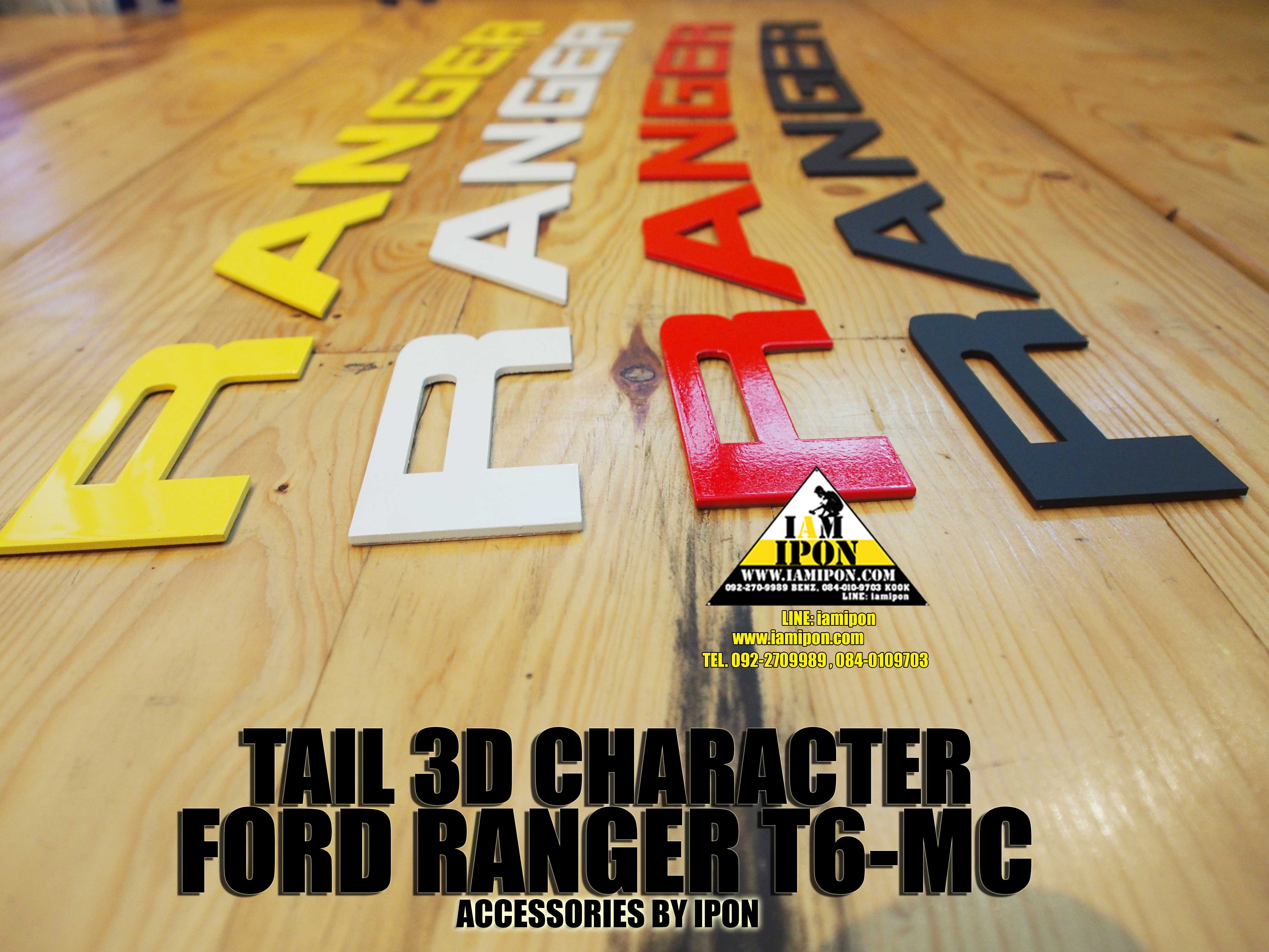 TAIL 3D CHARACTER FORD RANGER MC ตัวหนังสือฝาท้ายฟอร์ดเรนเจอร์