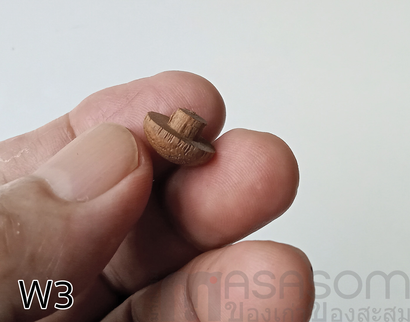 กระดุมไม้สักรูปเห็ด