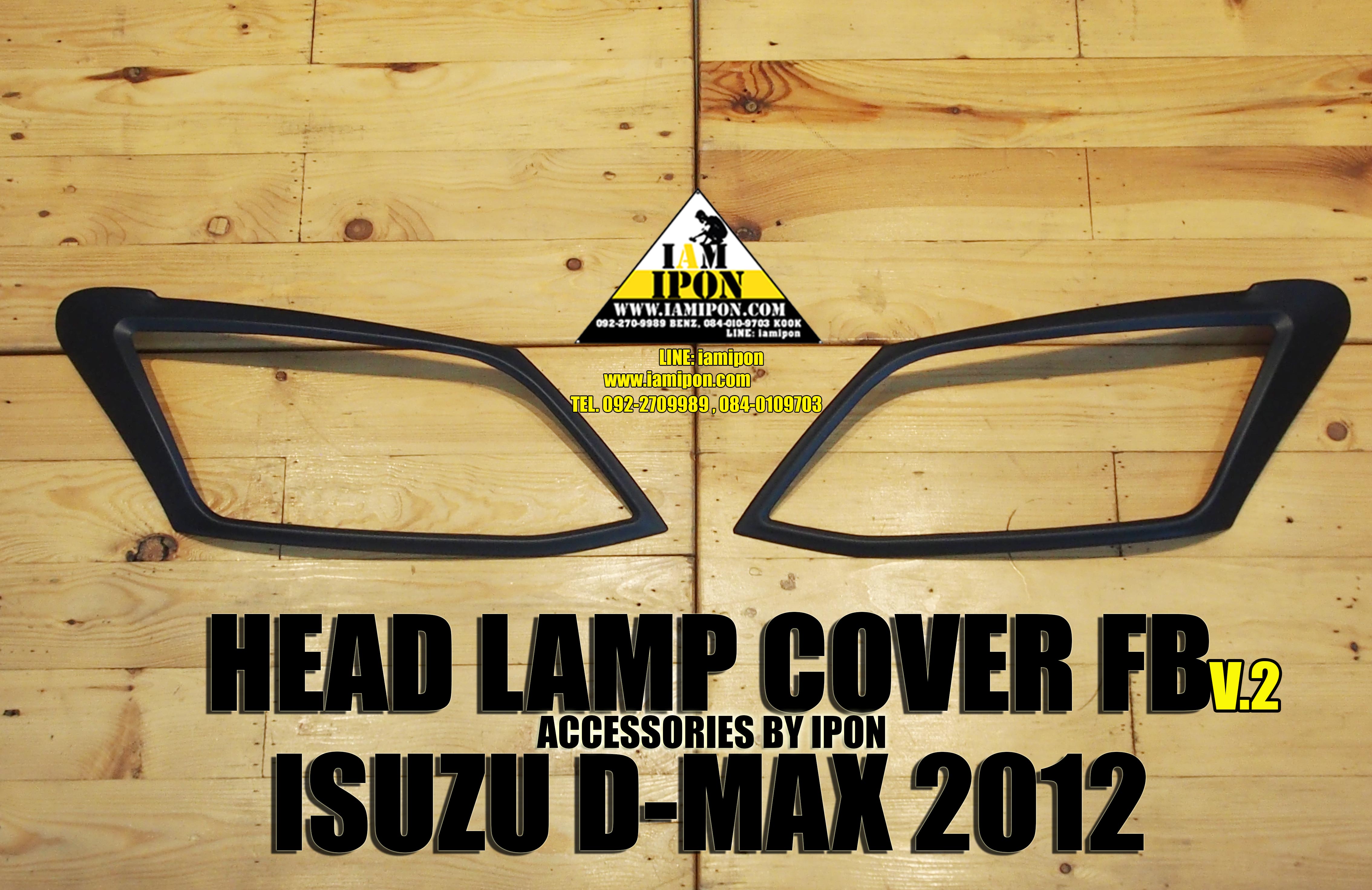 HEAD LAMP COVER ALL NEW D-MAX 2012 UP FLATBLACK V.2 ครอบไฟหน้าดำด้านออนิวดีแม็ก 2012 V.2