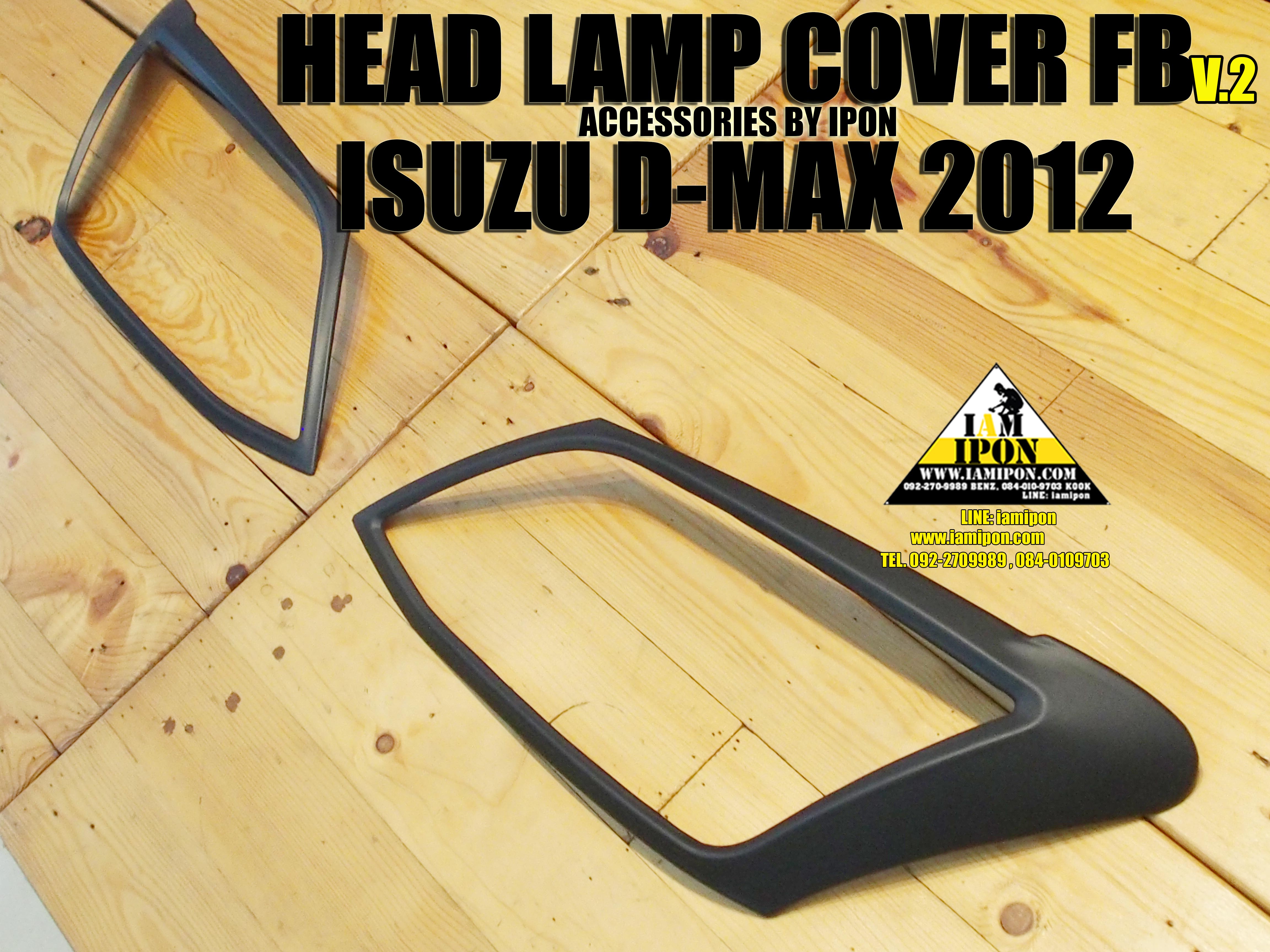 HEAD LAMP COVER ALL NEW D-MAX 2012 UP FLATBLACK V.2 ครอบไฟหน้าดำด้านออนิวดีแม็ก 2012 V.2