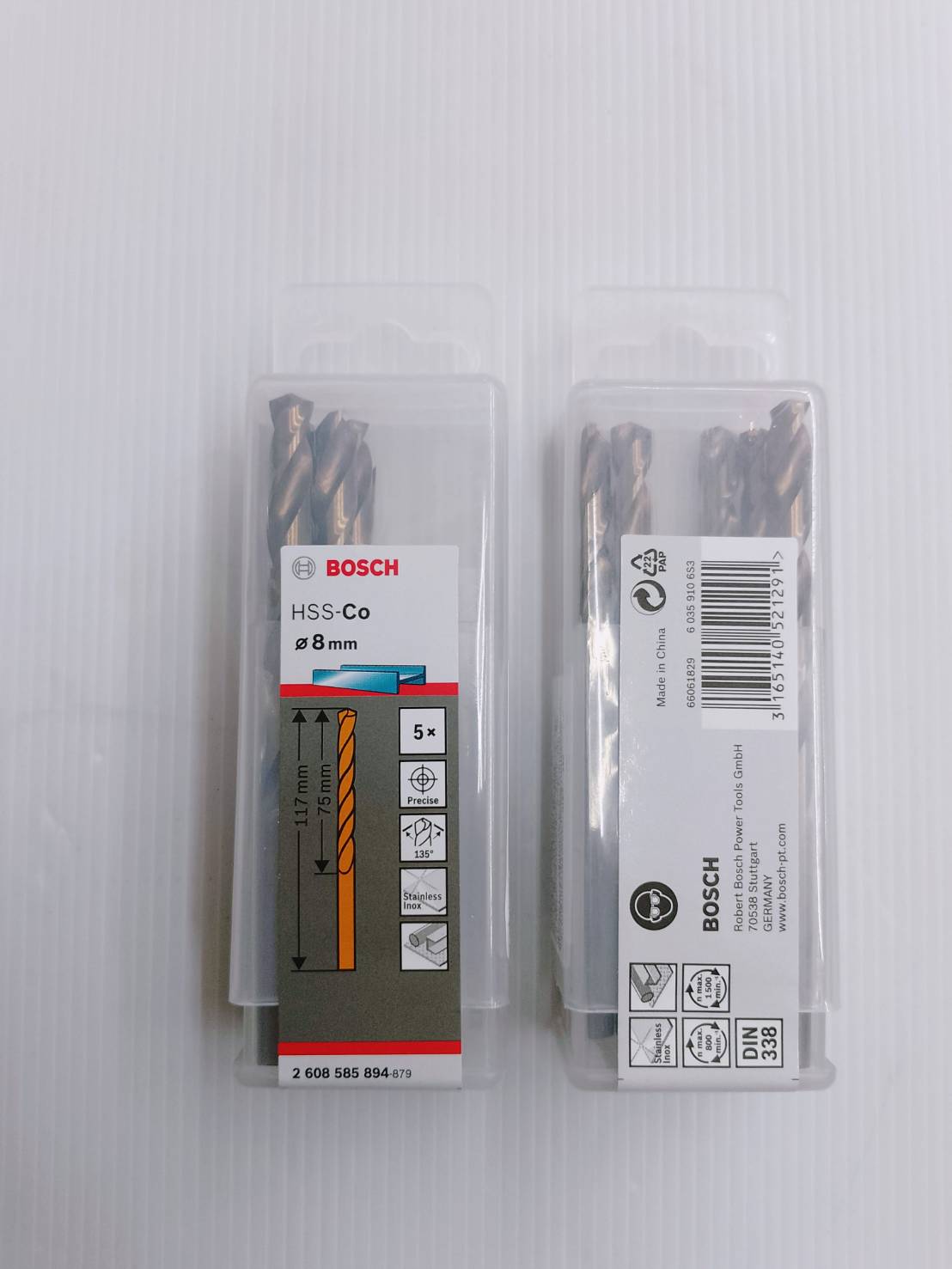 ดอกเจาะสแตนเลส HSS-CO 8.0 mm. BOSCH (5ดอก/แพค) 2608585894