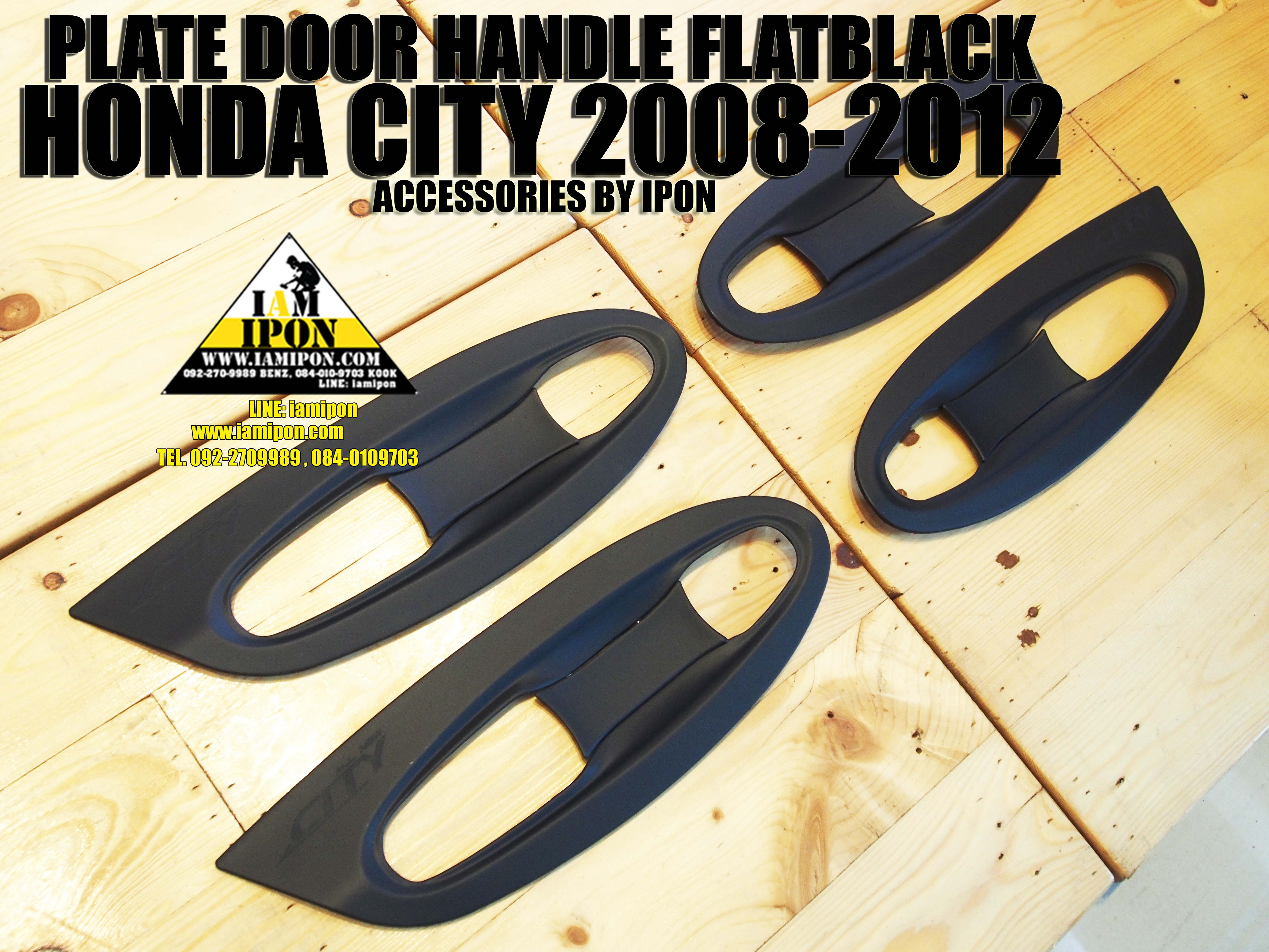 PLATE DOOR HANDLE HONDA CITY 2008-2012 FLATBLACK เบ้ารองมือเปิดดำด้านฮอนด้าซิตี้ 2008-2012