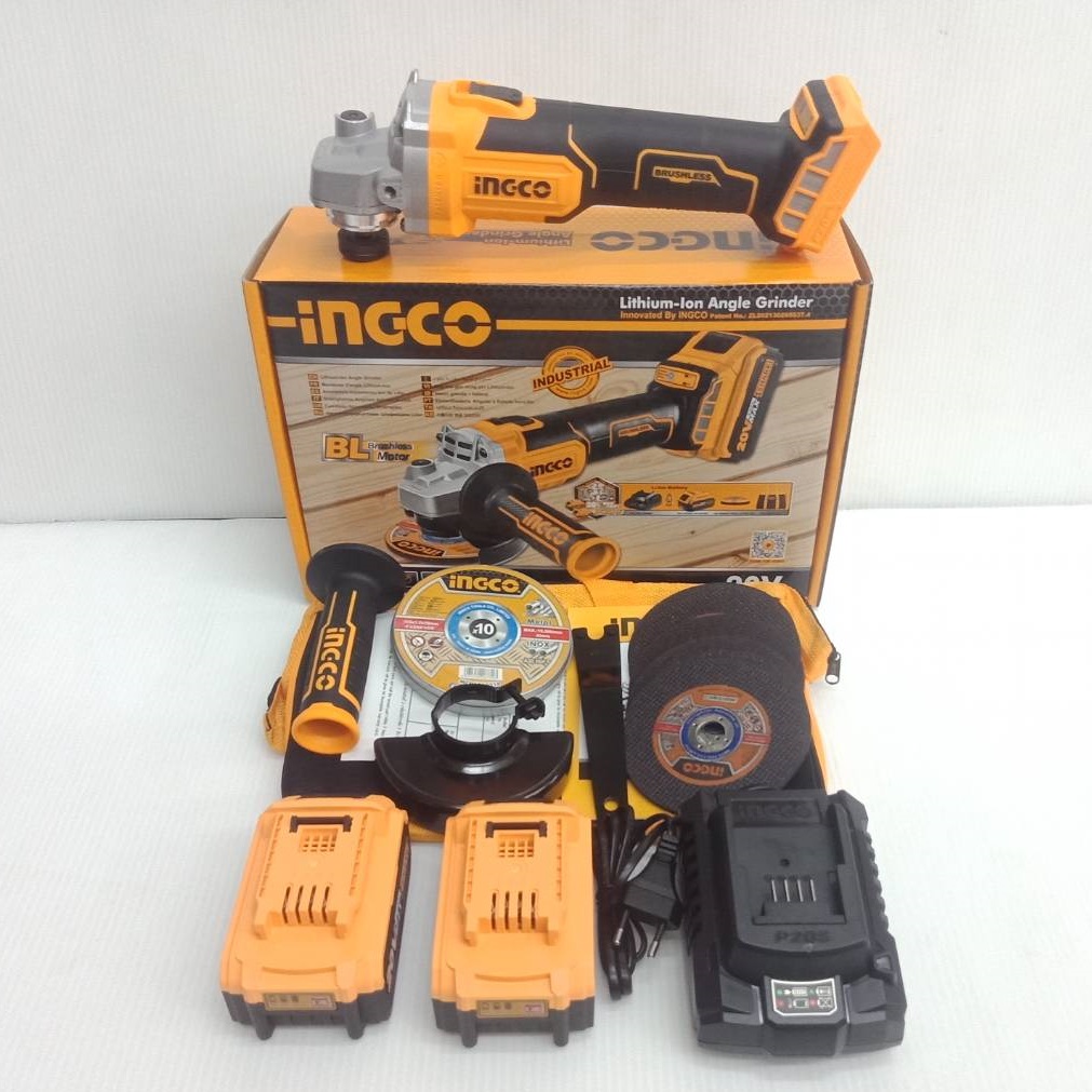 เครื่องเจียรไร้สาย 20V CAGLI2010082 INGCO ครบชุดพร้อมแบต+แท่นชาร์จ