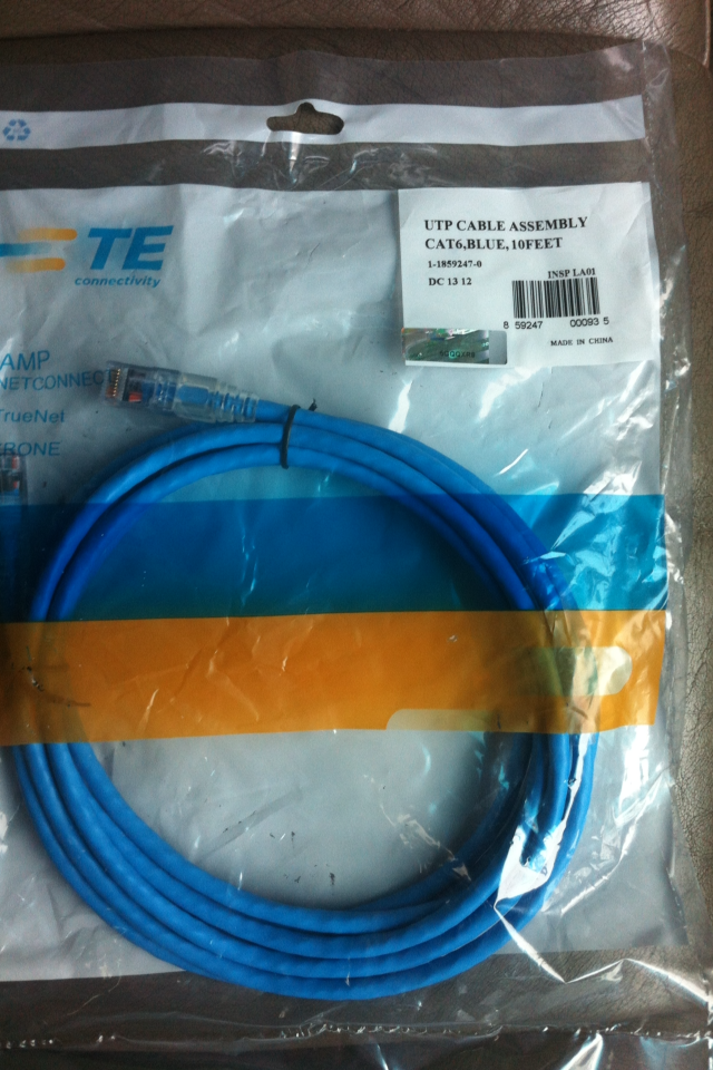 AMP Lan CAT6 10 FEET (3M) Part:1-1859247-0