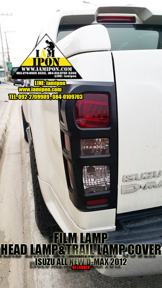 HEAD LAMP COVER ALL NEW D-MAX 2012 UP FLATBLACK ครอบไฟหน้าดำด้าน ALL NEW DMAX 2012 up