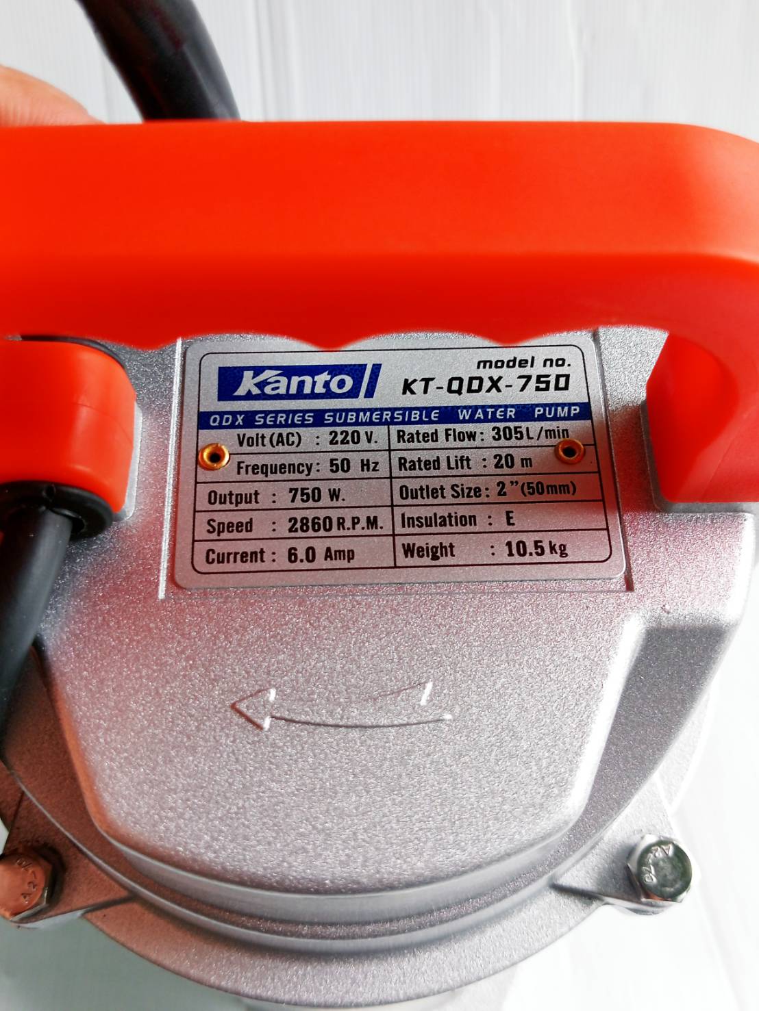 ปั้มไดโว่อลูมิเนียม2" KT-QDX-750 KANTO