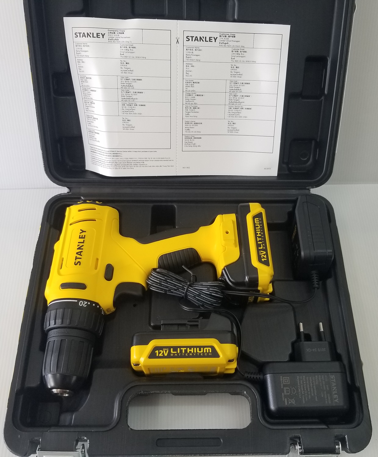 สว่านไขควง12V SCD121S2K STANLEY