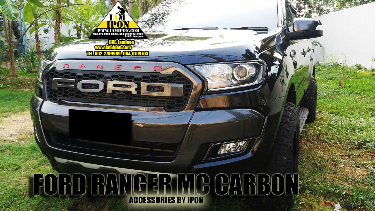 SPOTLIGHT COVER FORD RANGER WILDTRAK TOP MC CARBON ครอบสปอร์ตไลค์คาร์บอนฟอร์ดเรนเจอร์วายแทรกตัวท้อป MC