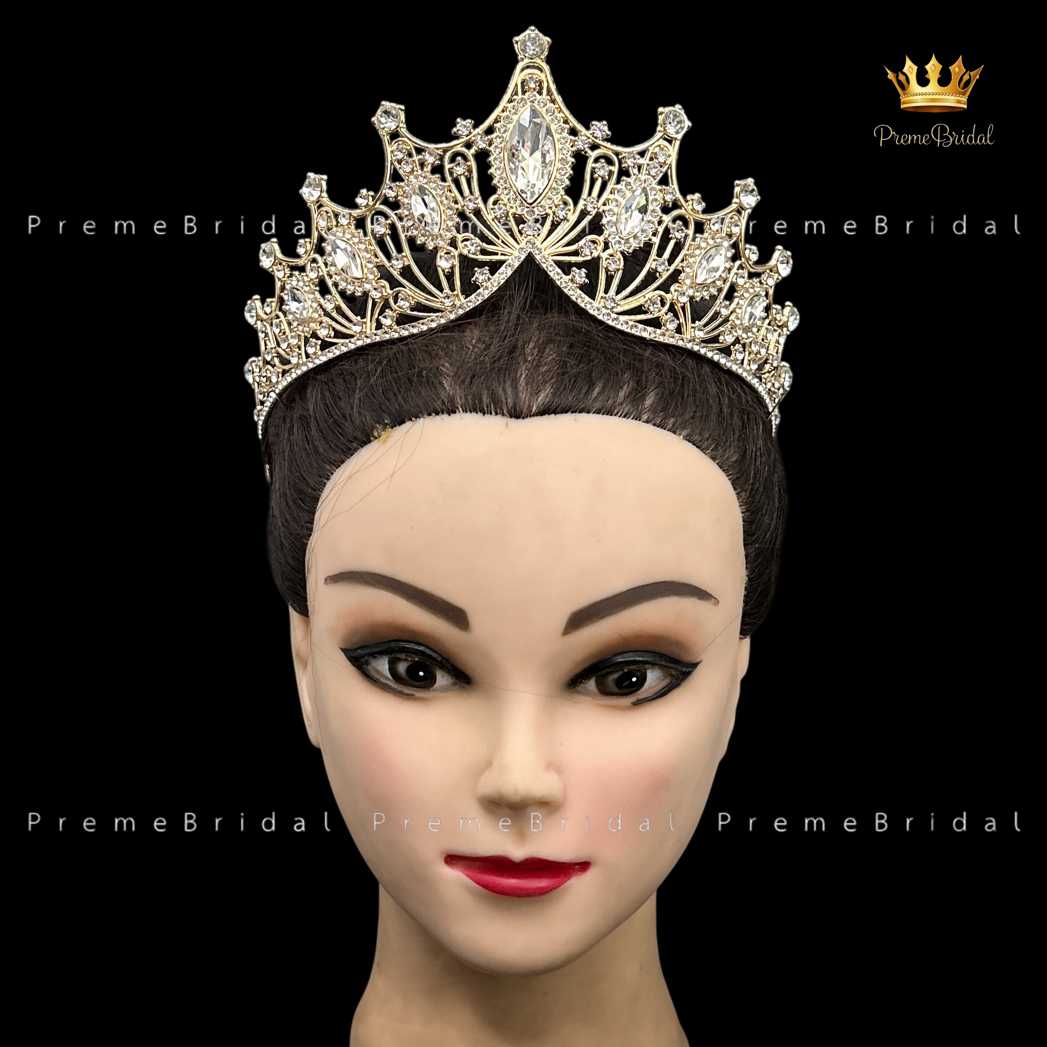 (พร้อมส่ง) เทียร่า 303 สีทอง มงกุฎนางงาม งานสวย ปราณีต QCเพชรทุกเม็ด สินค้าพร้อมส่งจากไทย