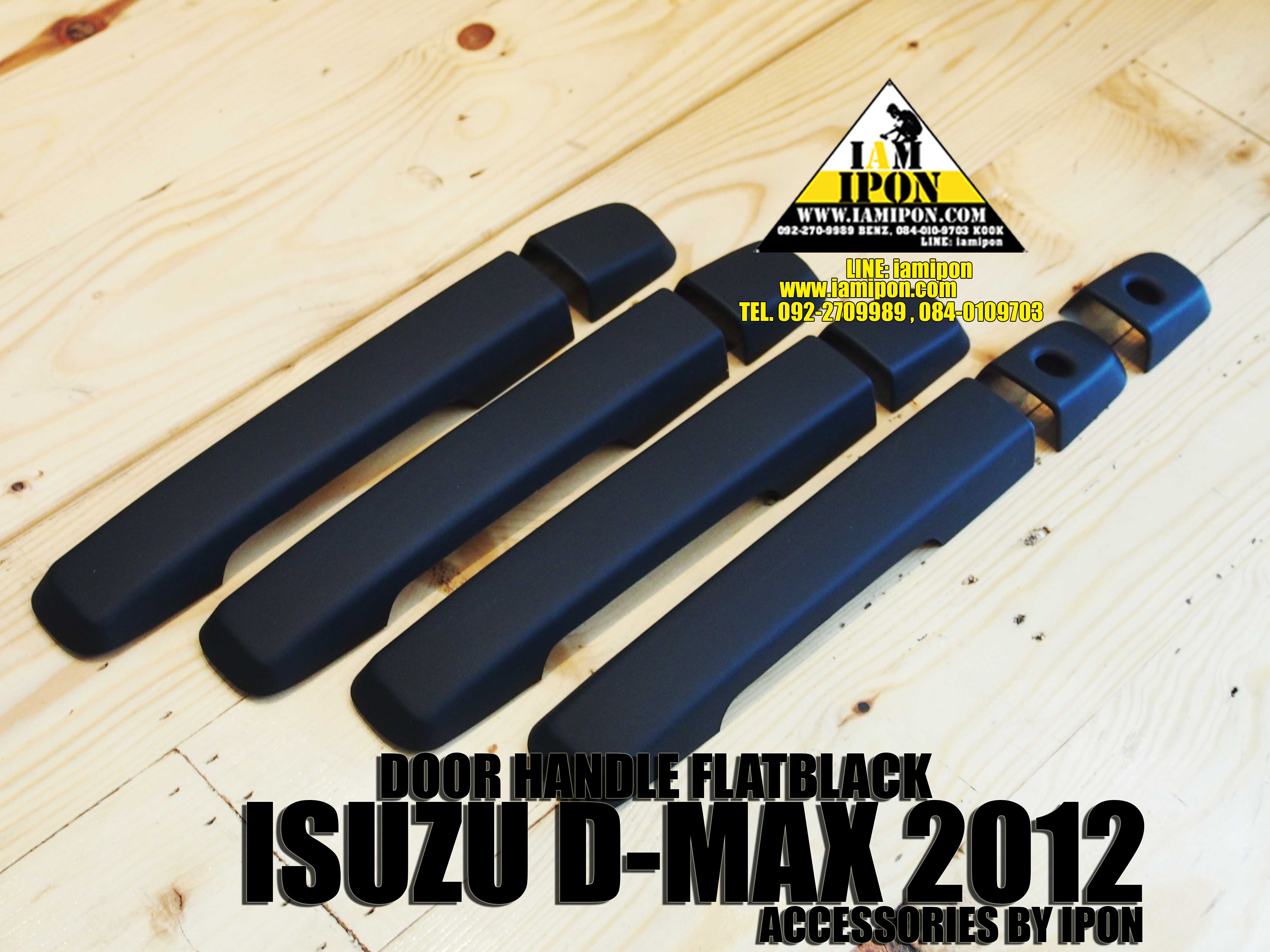 DOOR HANDLE COVER DMAX& MUX 2012 FLATBLACK ครอบมือจับดำด้านดีแม็กและมิวเอ็กซ์ 2012