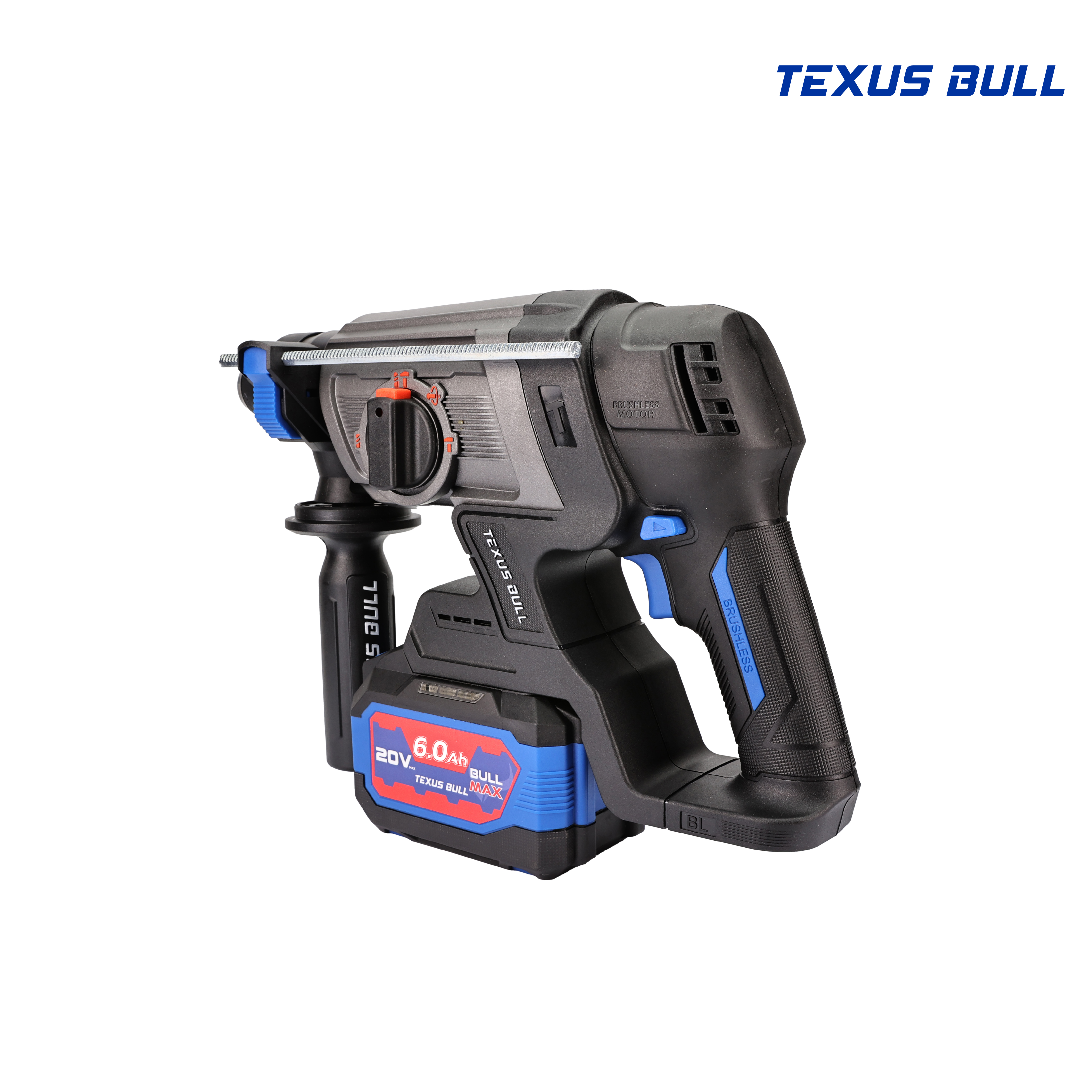 TEXUS BULL สว่านโรตารี่ไร้สาย 26มม. 3ระบบ 20V Rotary Hammer TX-9413 (ครบชุดพร้อมแบต 6.0Ah.)