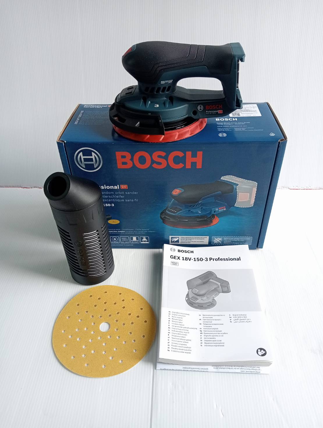 ขัดกระดาษทรายกลม6" GEX18V-150-3 BOSCH SOLO