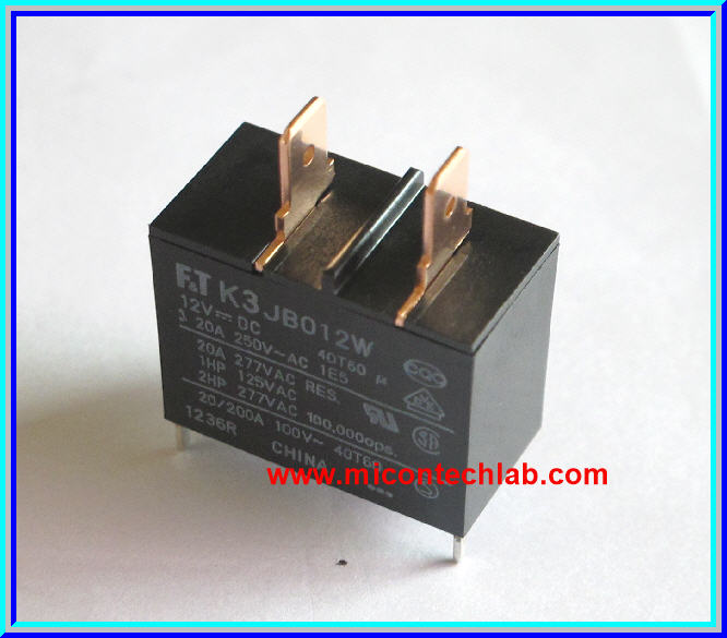 1x เพาเวอร์รีเลย์ 12Vdc ยี่ห้อ FUJITSU 20A 250VAC 1 Form A ( SPST) แบบ Tab