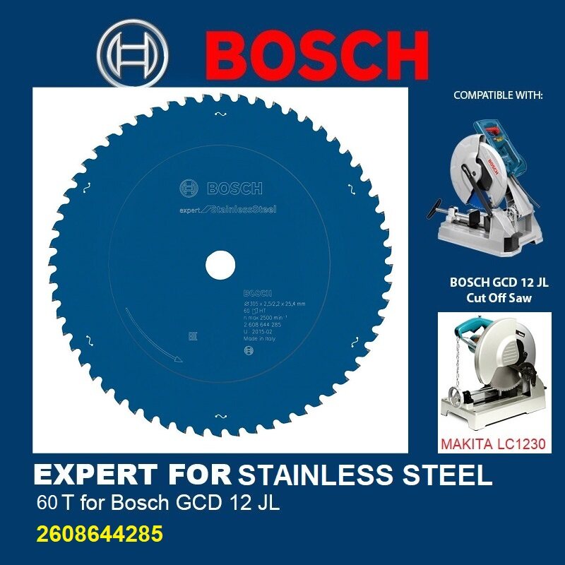 ใบเลื่อยตัดสแตนเลส 12"x60T BOSCH #2608644285