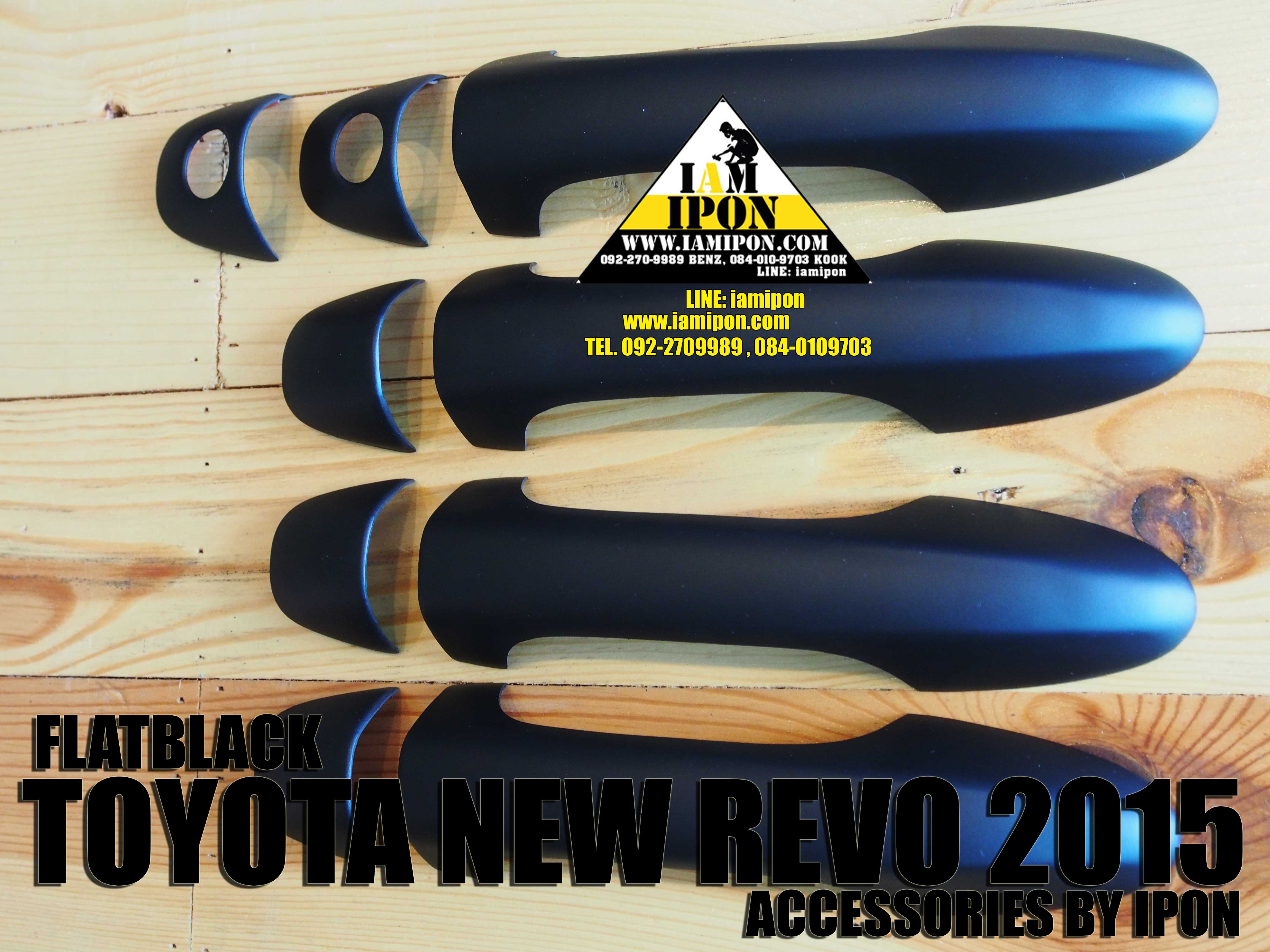 DOOR HANDLE TOYOTA REVO 2015 FLATBLACK ครอบมือจับดำด้านโตโยต้ารีโว่ใหม่ 2015