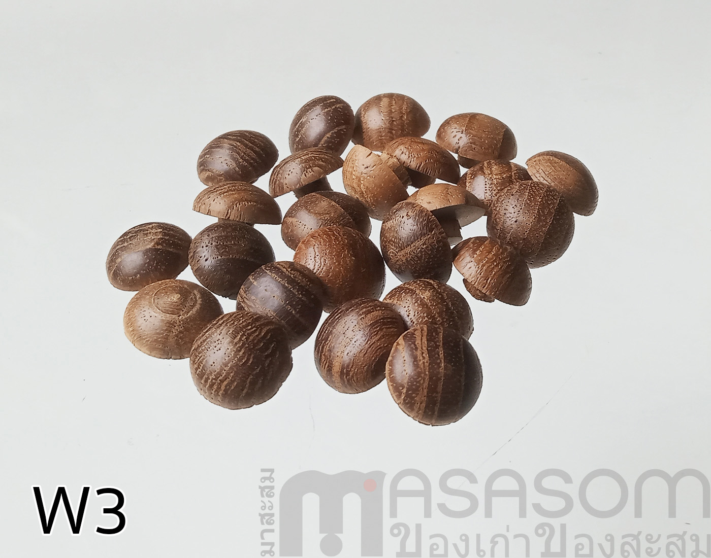 กระดุมไม้สักรูปเห็ด