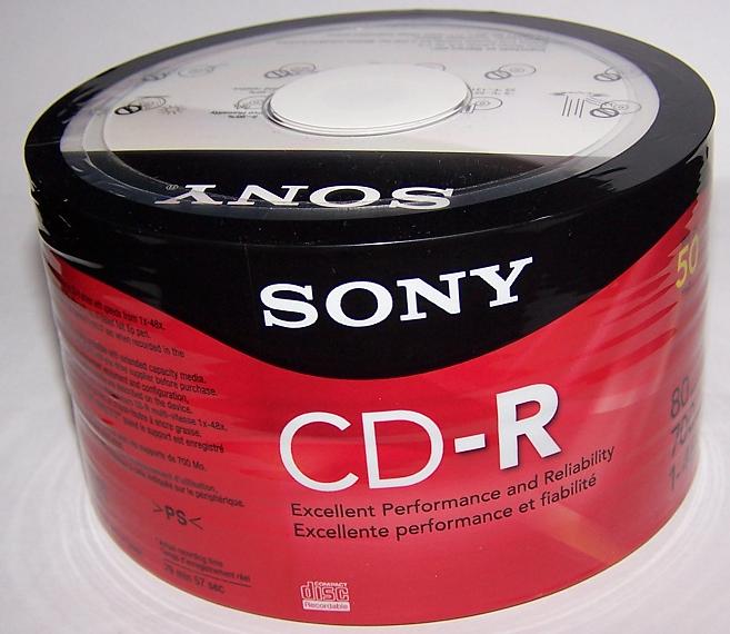 (CD) แผ่นเปล่า CD-R SONY 1 แพ็ค (50 แผ่น)