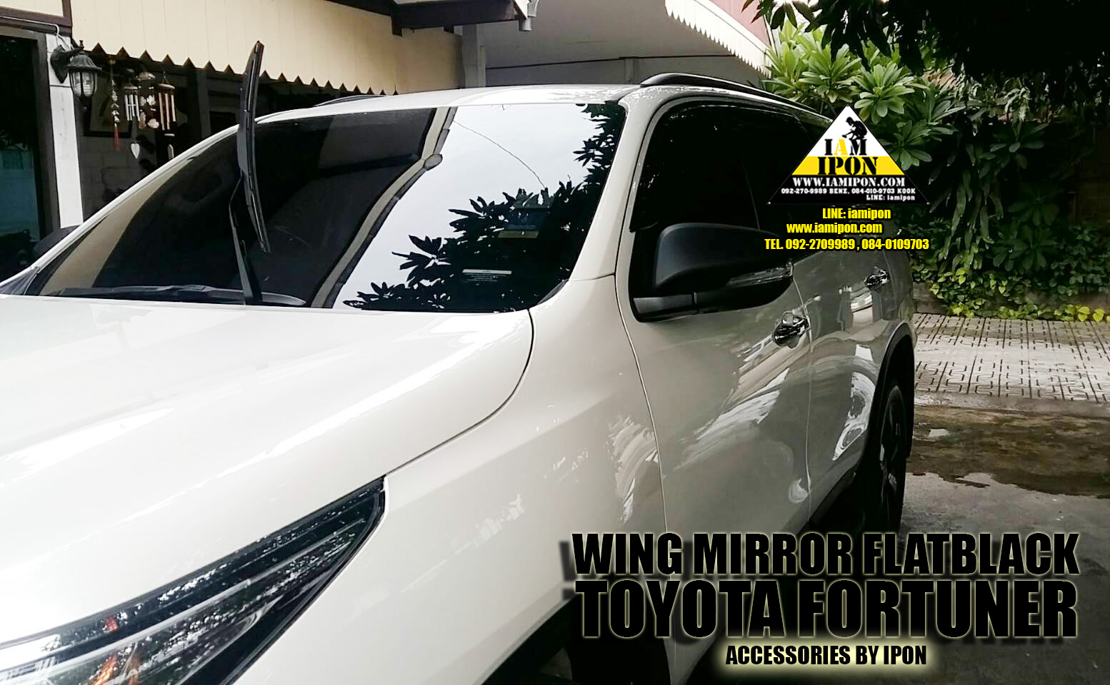 WING MIRROR COVER TOYOTA FORTUNER 2015 FLATBLACK ครอบกระจกมองข้างดำด้านโตโยต้าฟอร์จูนเนอร์ดำด้าน 2015