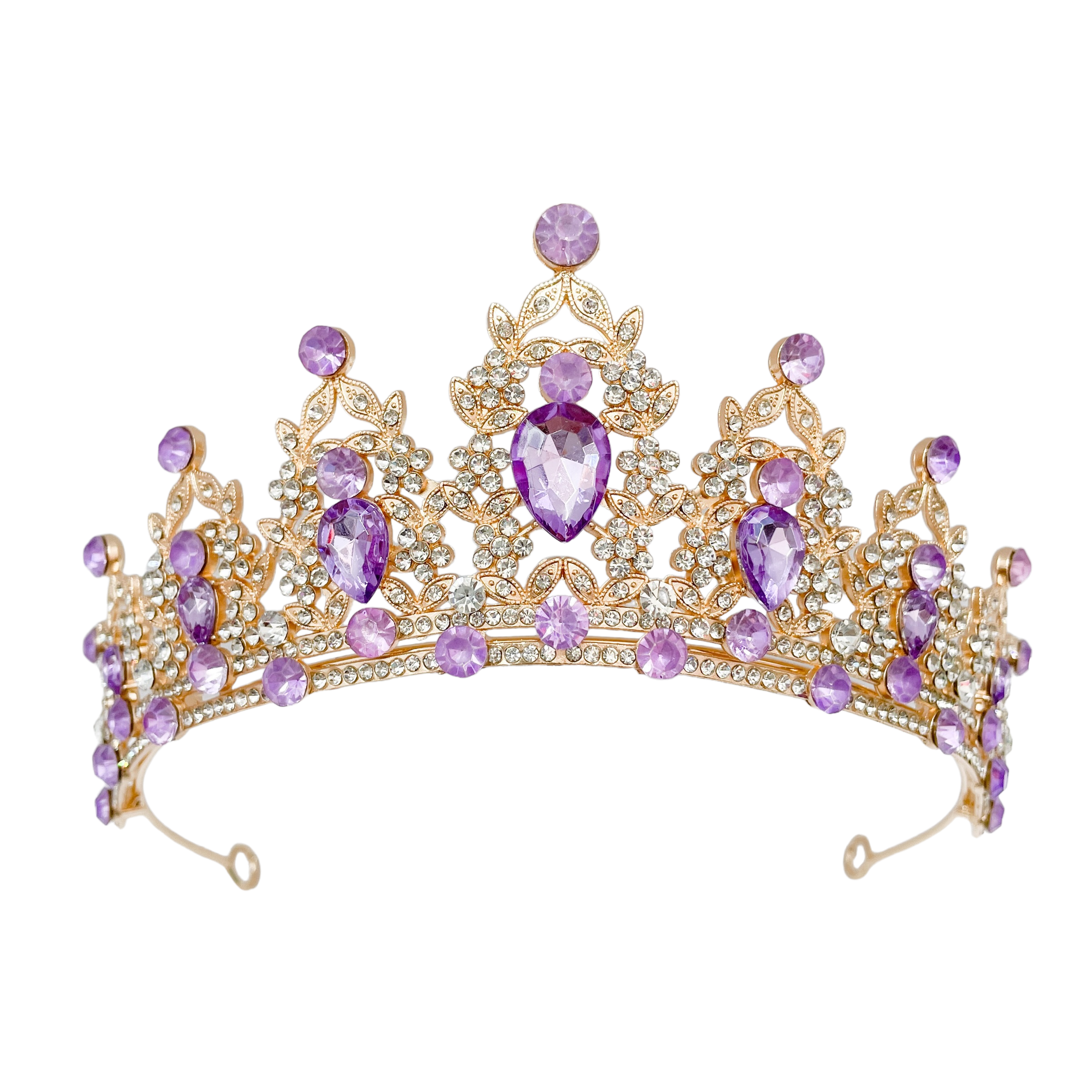 (พร้อมส่ง) เทียร่า 146 สีทอง-ม่วง งานสวย ปราณีต QCเพชรทุกเม็ด สินค้าพร้อมส่งจากไทย