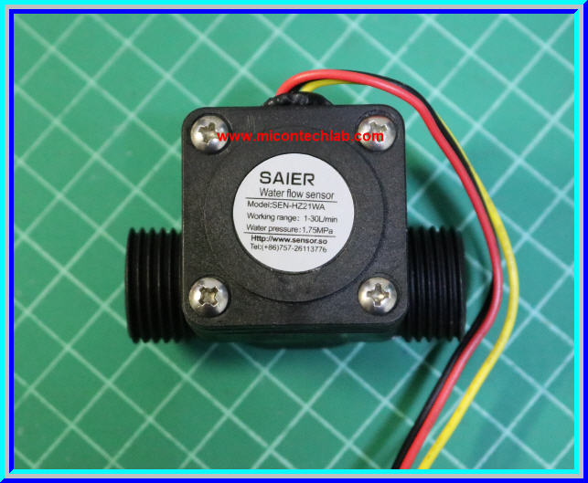 1x เซ็นเซอร์วัดอัตราการไหลน้ำ SEN-HZ21WA G1/2 1-30 L/min (Waterflow Sensor)