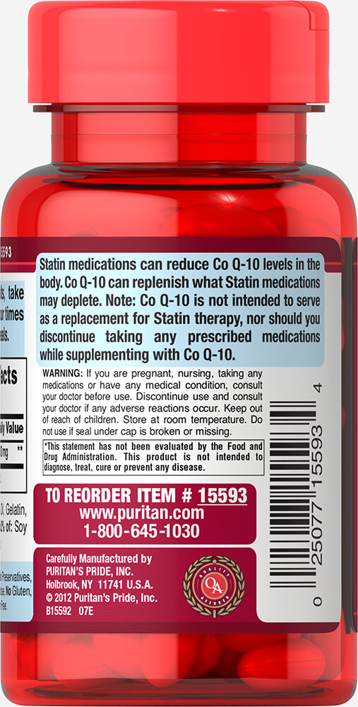 Puritan Co Q10 100 mg 60 Softgels