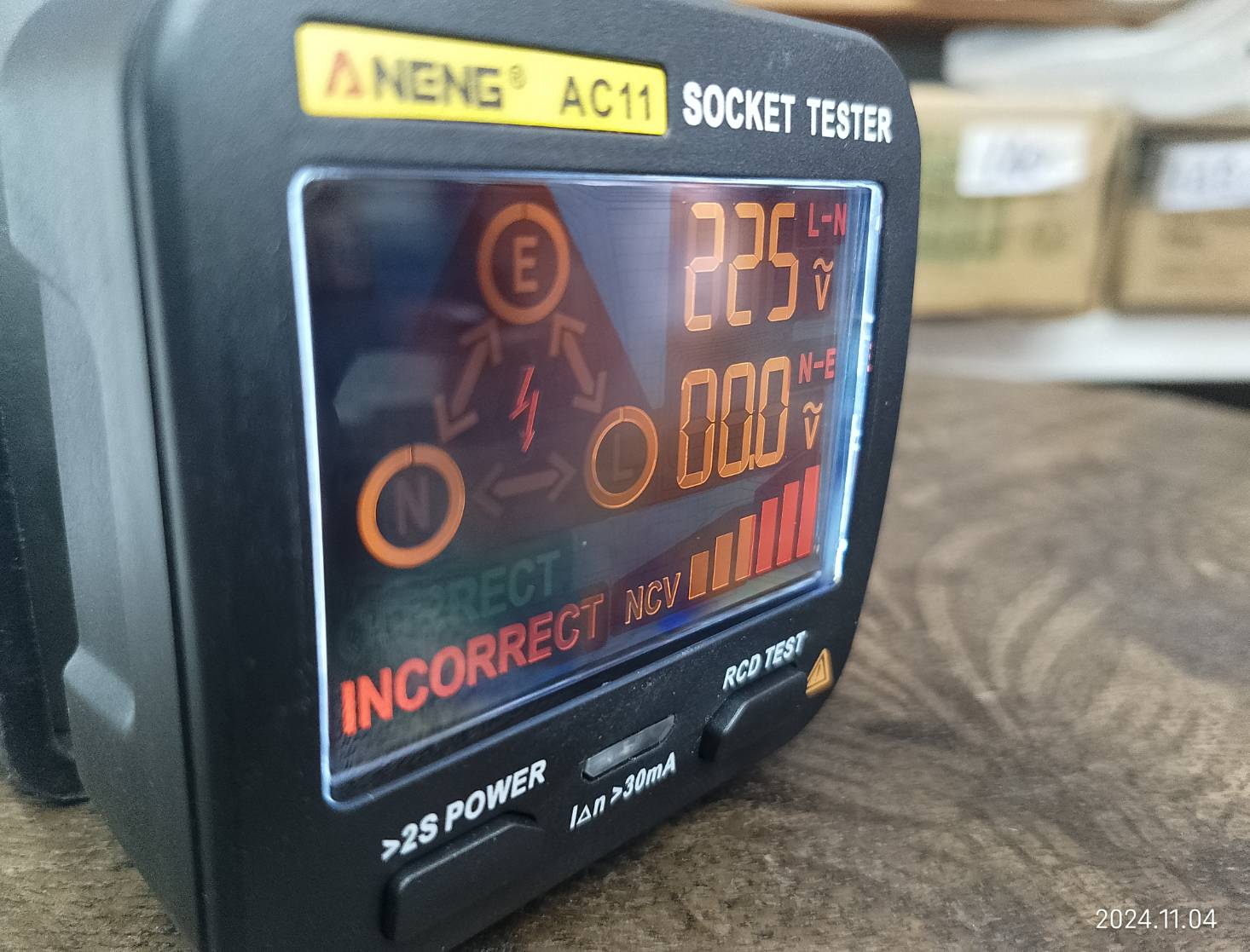 Aneng เครื่องตรวจเช็คเต้ารับไฟฟ้า AC11