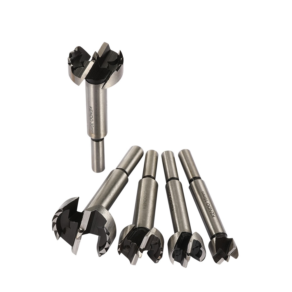 KENDO 11606135 โฮลซอเจาะบานพับถ้วย 5 ตัวชุด 15-20-25-30-35×90mm