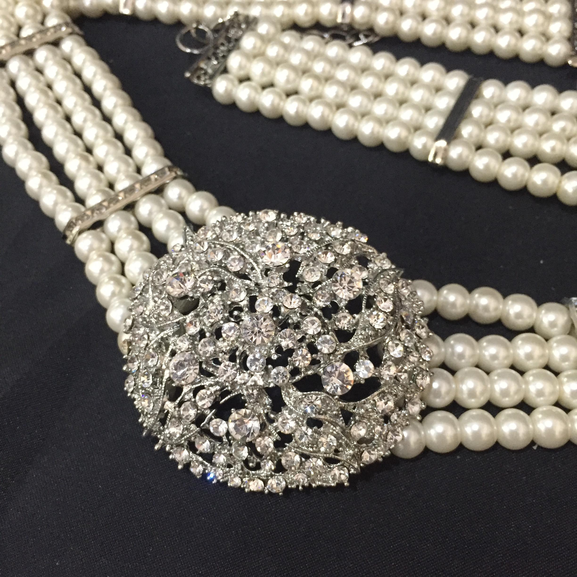 (พร้อมส่ง) เข็มขัดมุก023