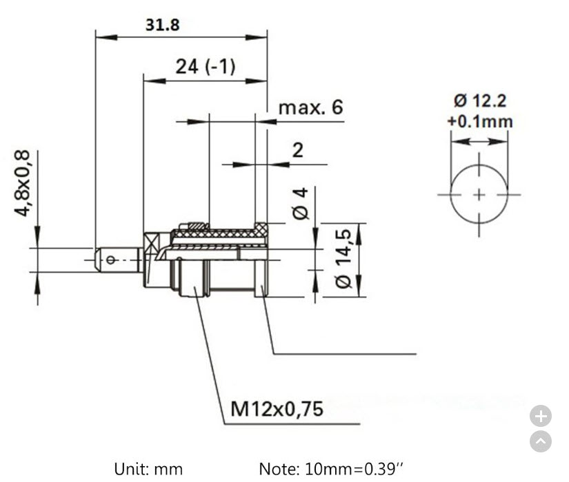 1x แบนานาแจ๊ค 4 มม. ตัวเมีย สีดำ Banana Jack