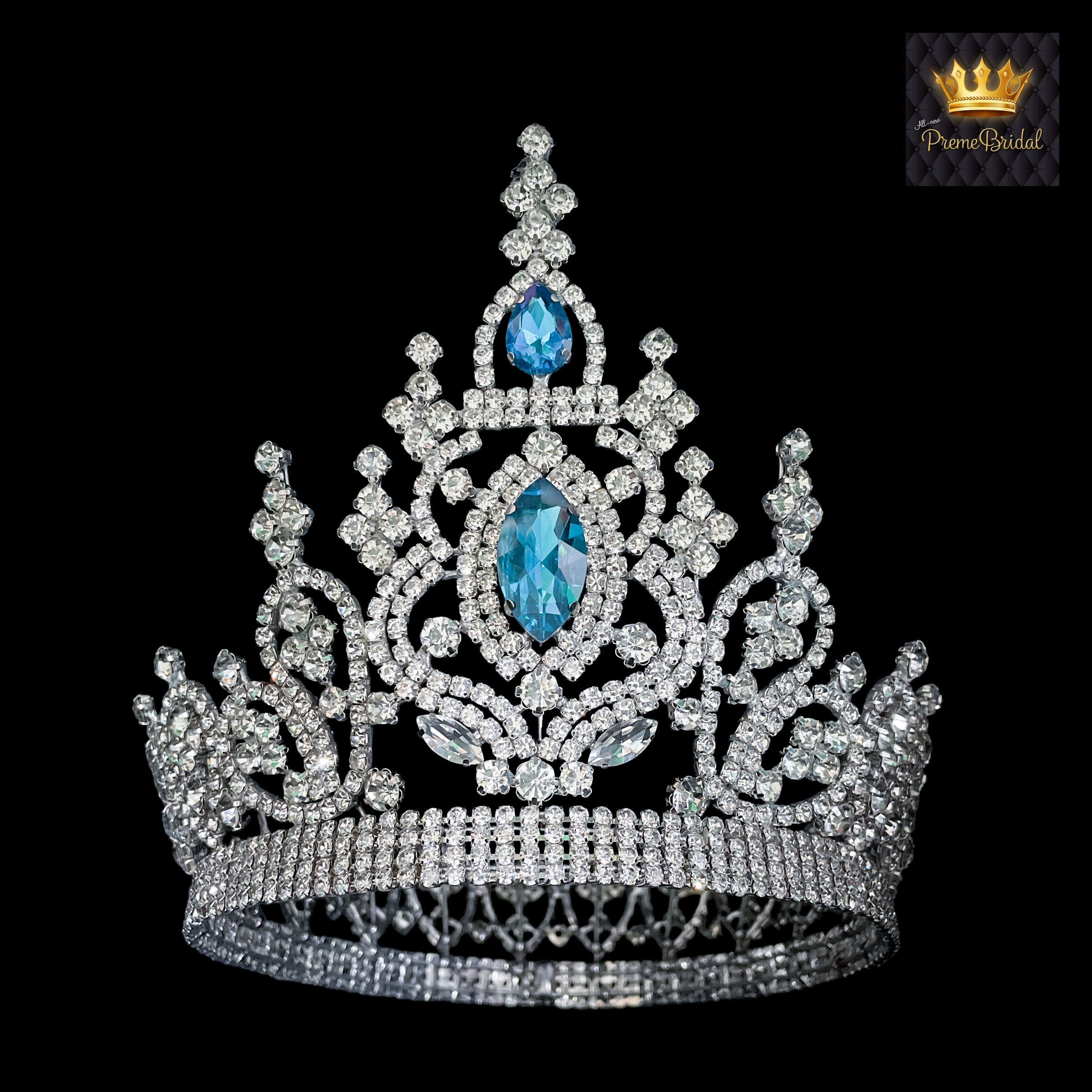 (พร้อมส่งจากไทย) มงกุฏ 107 สีฟ้า มงกุฎนางงาม มงกุฎเพชร มงกุฎประกวด สินค้าพร้อมส่ง ไม่ต้องรอนาน งานพรีเมี่ยม