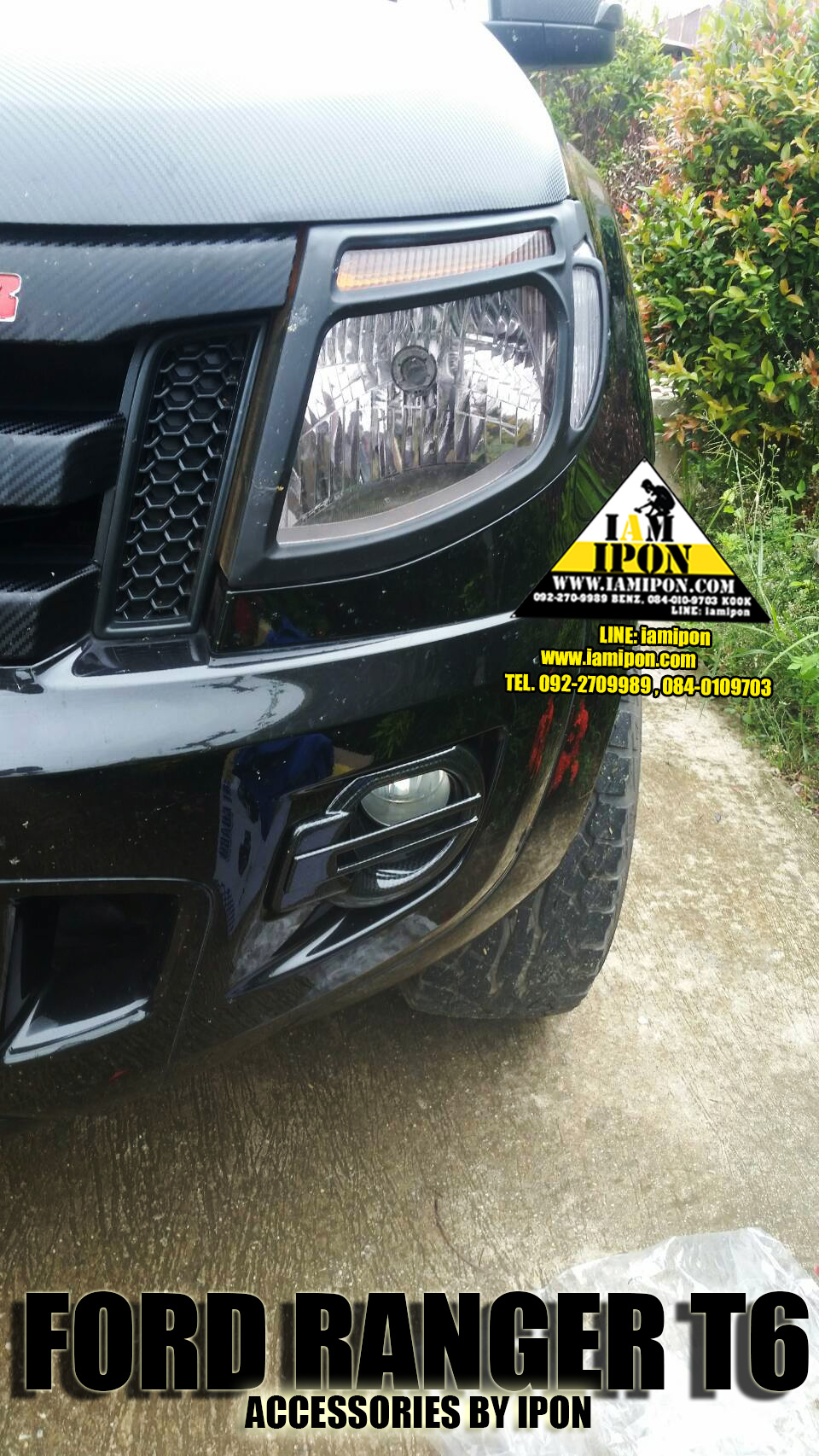 SPOTLIGHT COVER CARBON FORD RANGER T6 ครอบสปอร์ตไลท์ คาร์บอน ฟอร์ดเรนเจอร์ T6