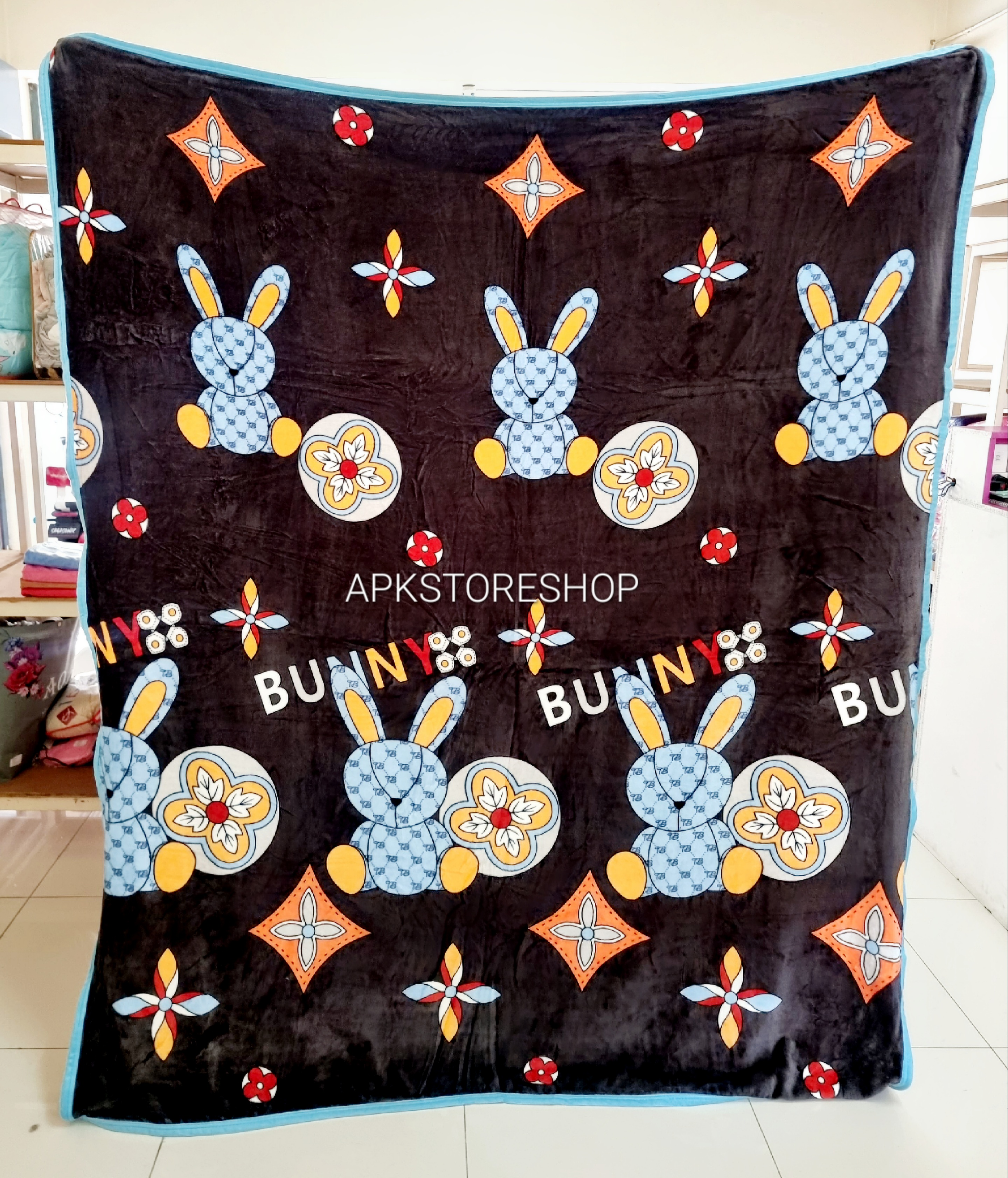 ขายส่ง ผ้าห่มนาโน แบบหนา #APK138-ลายการ์ตูน กุ๊นขอบ ส่ง 138 บาท