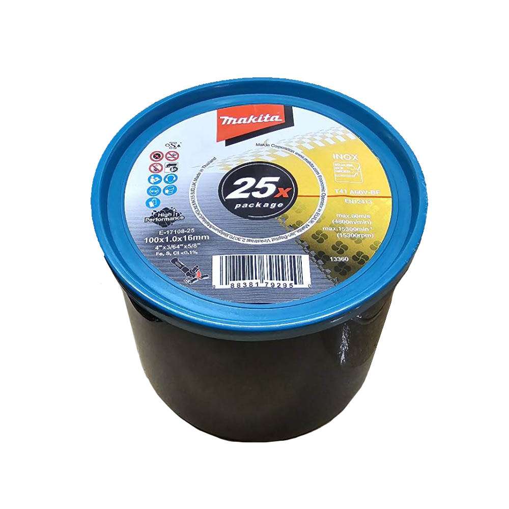 ใบตัดสแตนเลส MAKITA 4″ 100×1.0x16mm A60V E-17108