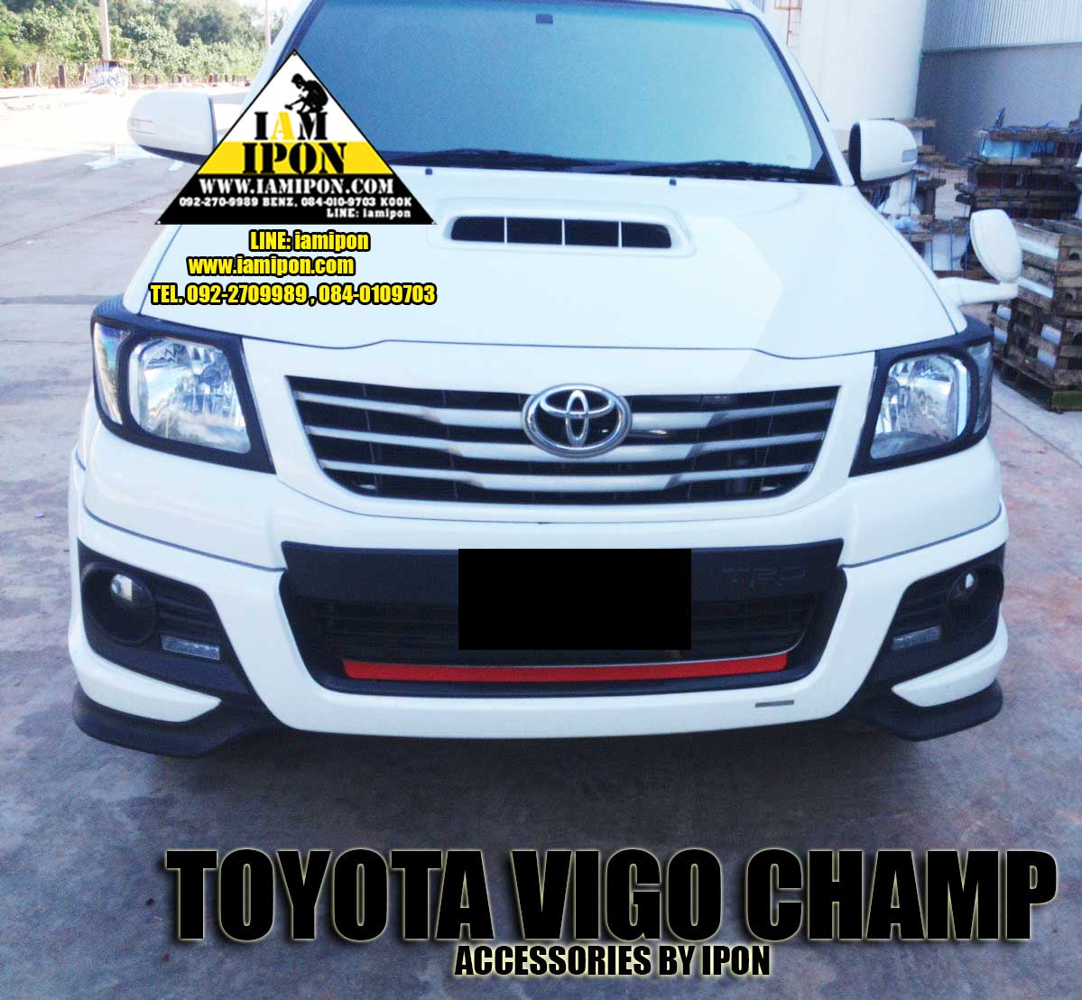 HEAD LAMP COVER VIGO CHAMP KEVLAR&CHROMIUM ครอบไฟหน้าเคฟล่าและโครเมียมวีโก้เเชมป์