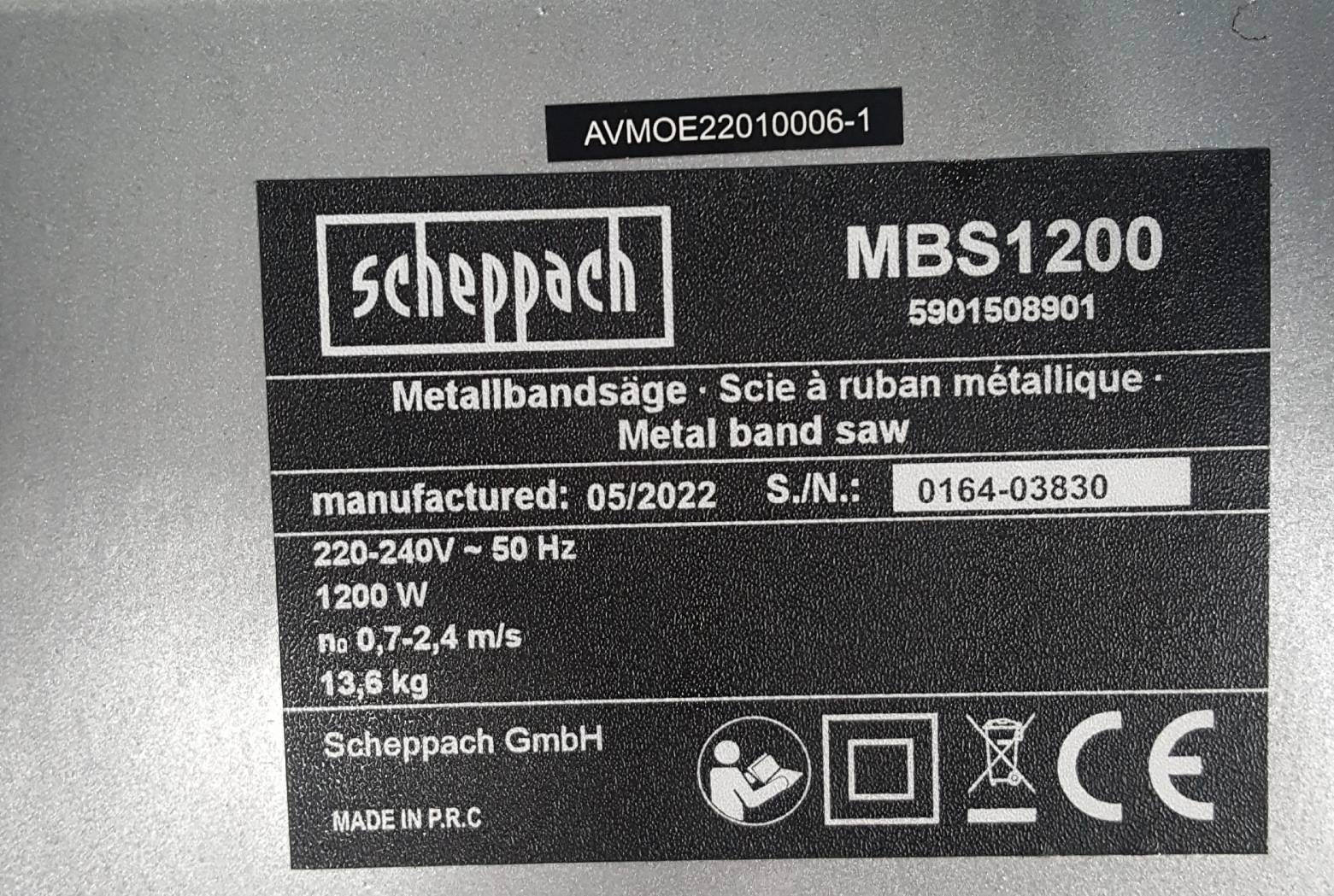 เลื่อยสายพานตัดเหล็ก รุ่น MBS1200 SCHEPPACH
